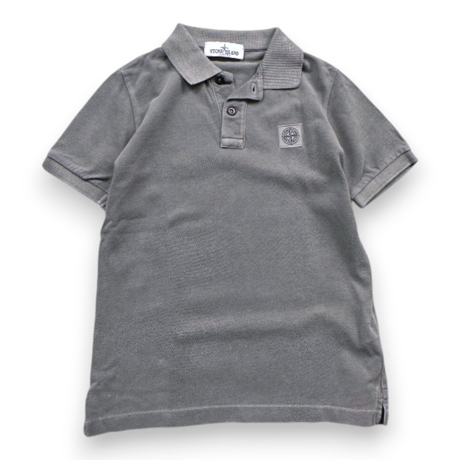 STONE ISLAND - Polo gris à manches courtes - 8 ans