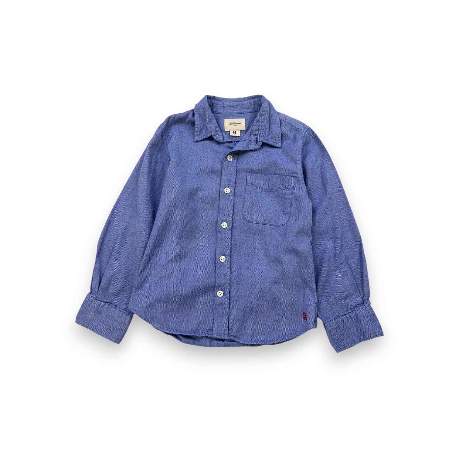 BELLEROSE - Chemise manches longues bleue - 6 ans