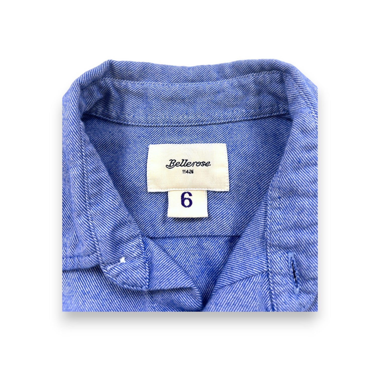 BELLEROSE - Chemise manches longues bleue - 6 ans