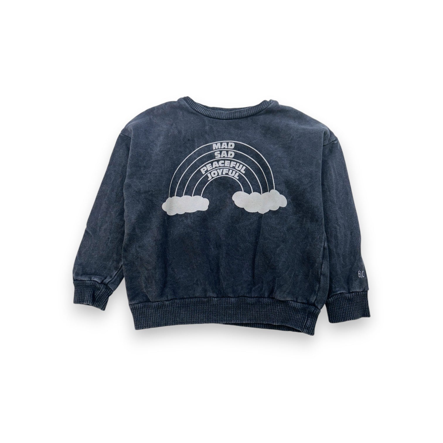 BOBO CHOSES - Sweat manches longues gris - 6/7 ans