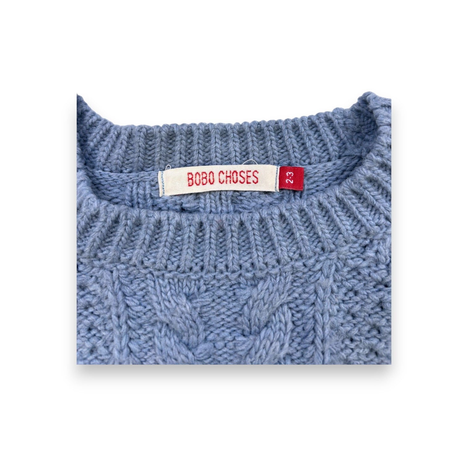 BOBO CHOSES - Pull en laine bleu - 2/3 ans