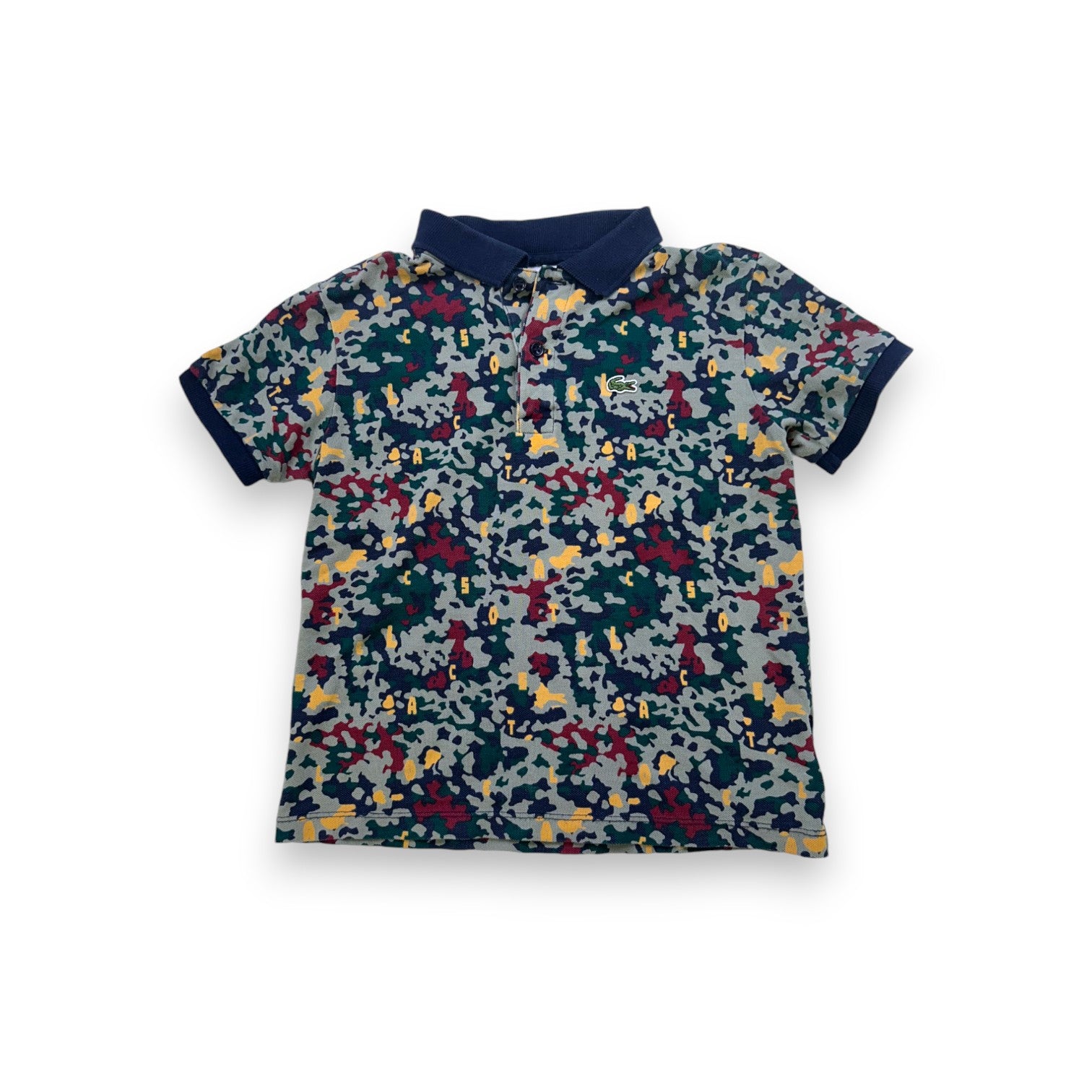 LACOSTE - Polo à manches courtes motif camouflage - 8 ans