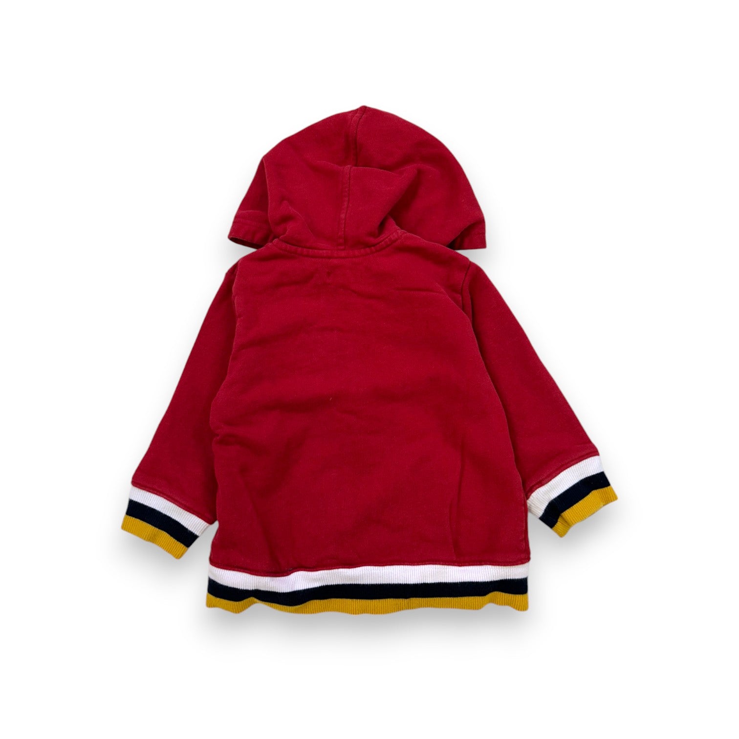 IKKS - Sweat zippé à capuche rouge - 18 mois