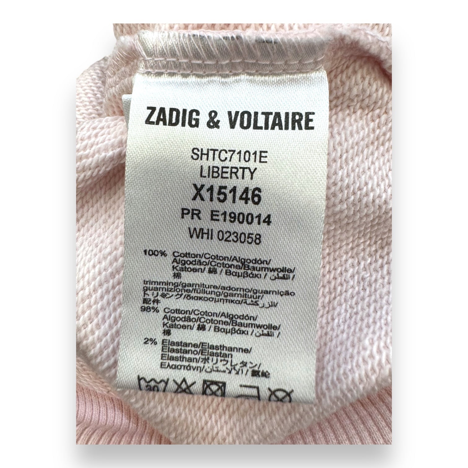 ZADIG & VOLTAIRE - Pull sweat rose avec motif - 6 ans