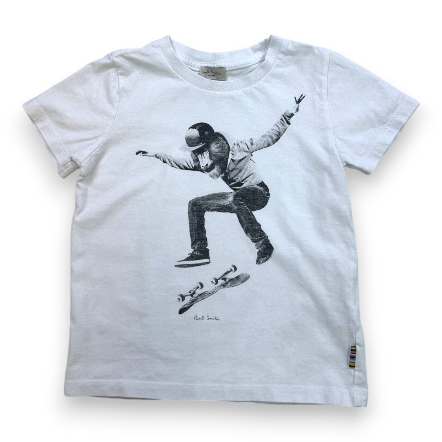 PAUL SMITH - T-shirt à manches courtes blanc imprimé - 4 ans