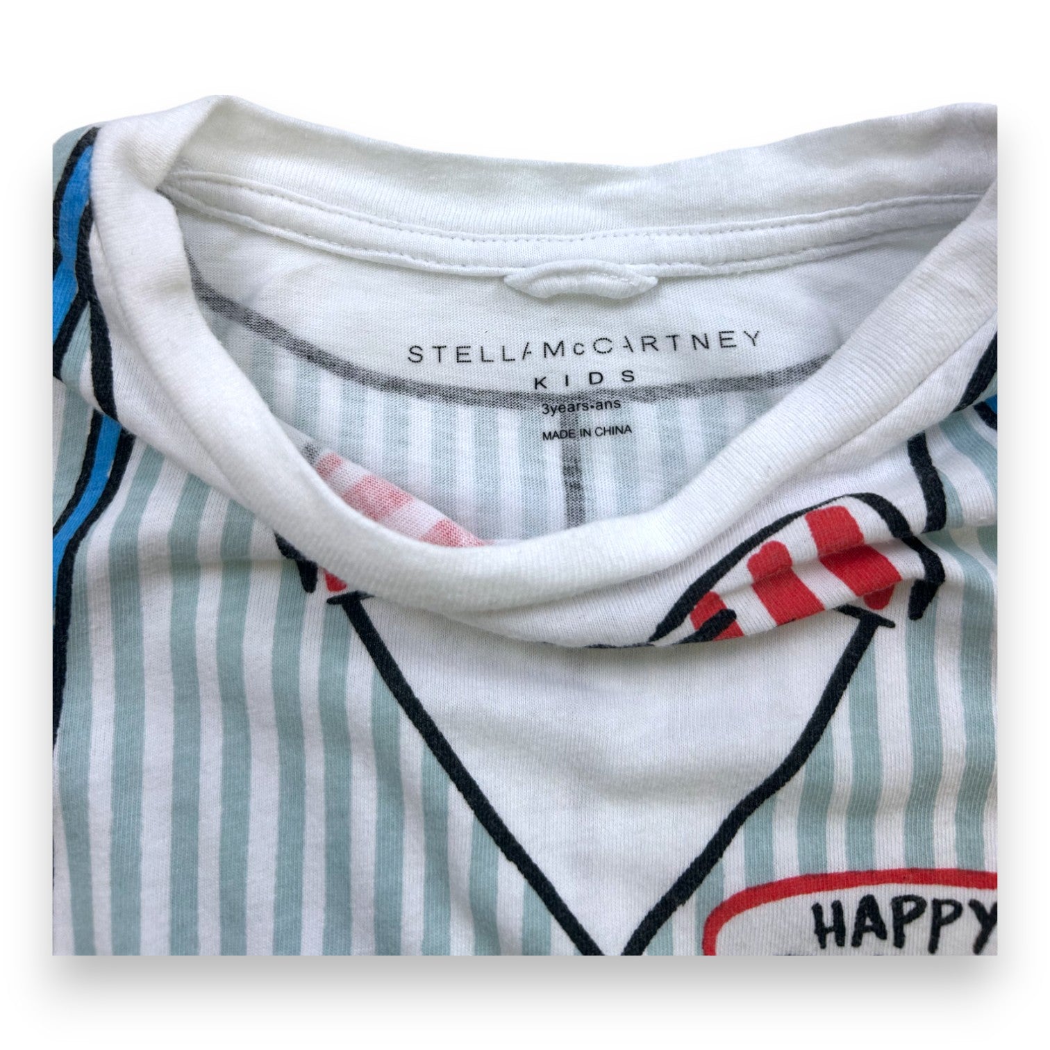 STELLA MCCARTNEY - T-shirt à manches courtes blanc imprimé - 3 ans