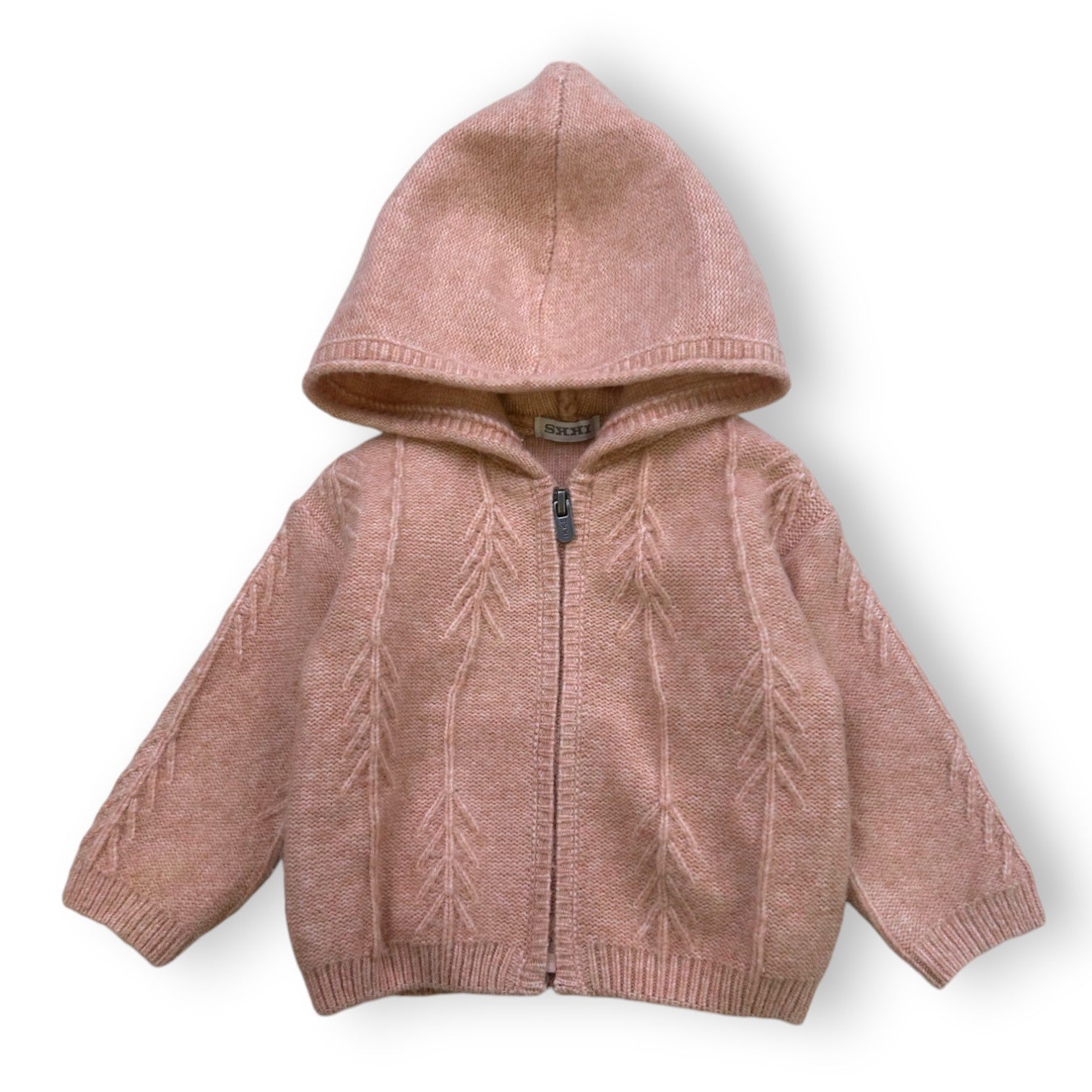 IKKS - Gilet à capuche et zip rose - 6 mois