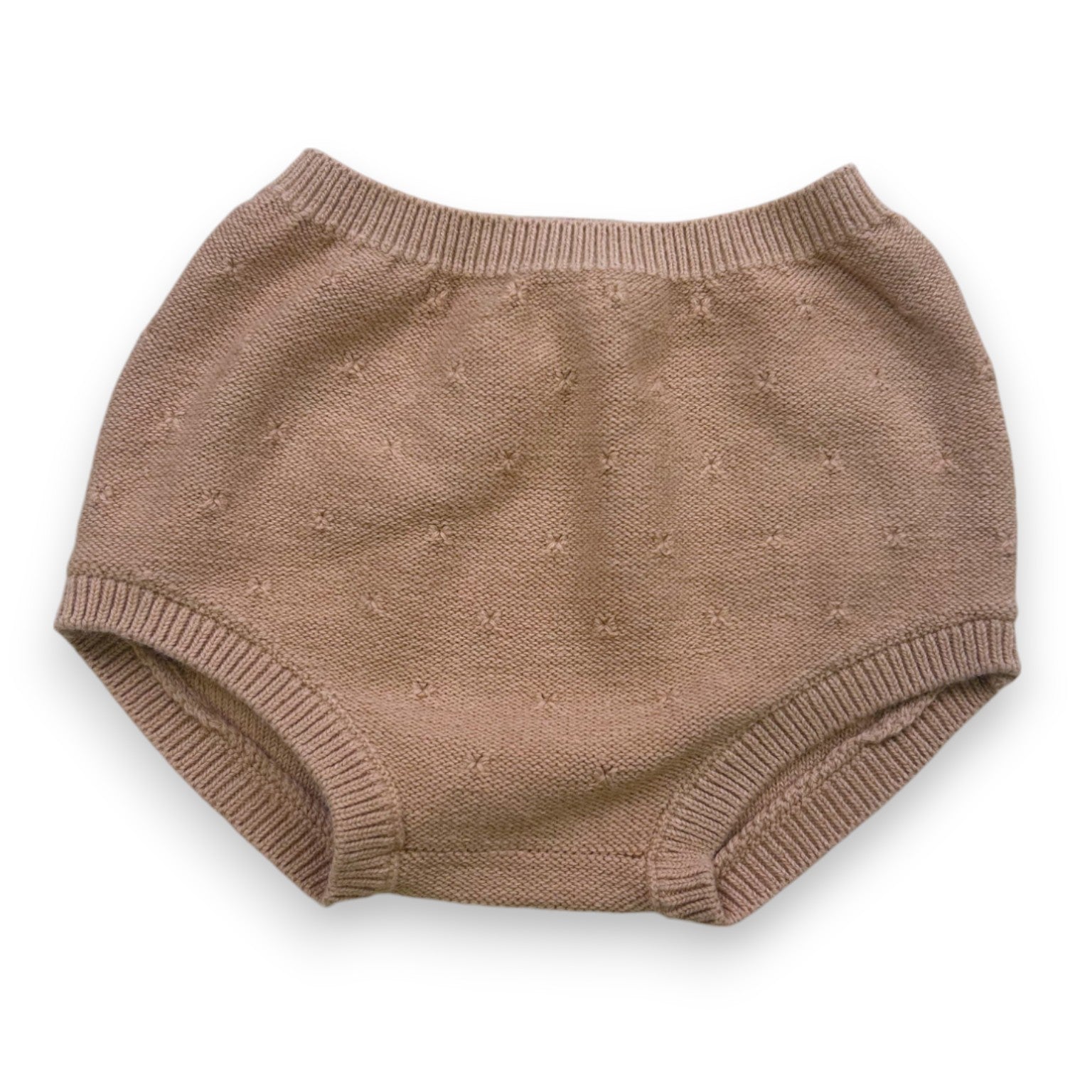 QUINCY MAE - Bloomer en tricot beige - 3/6 mois