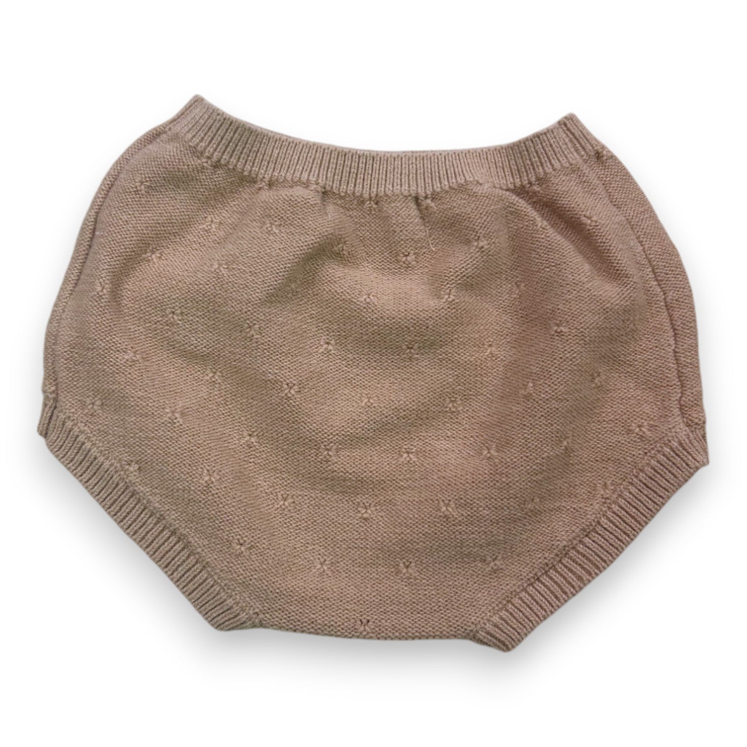 QUINCY MAE - Bloomer en tricot beige - 3/6 mois