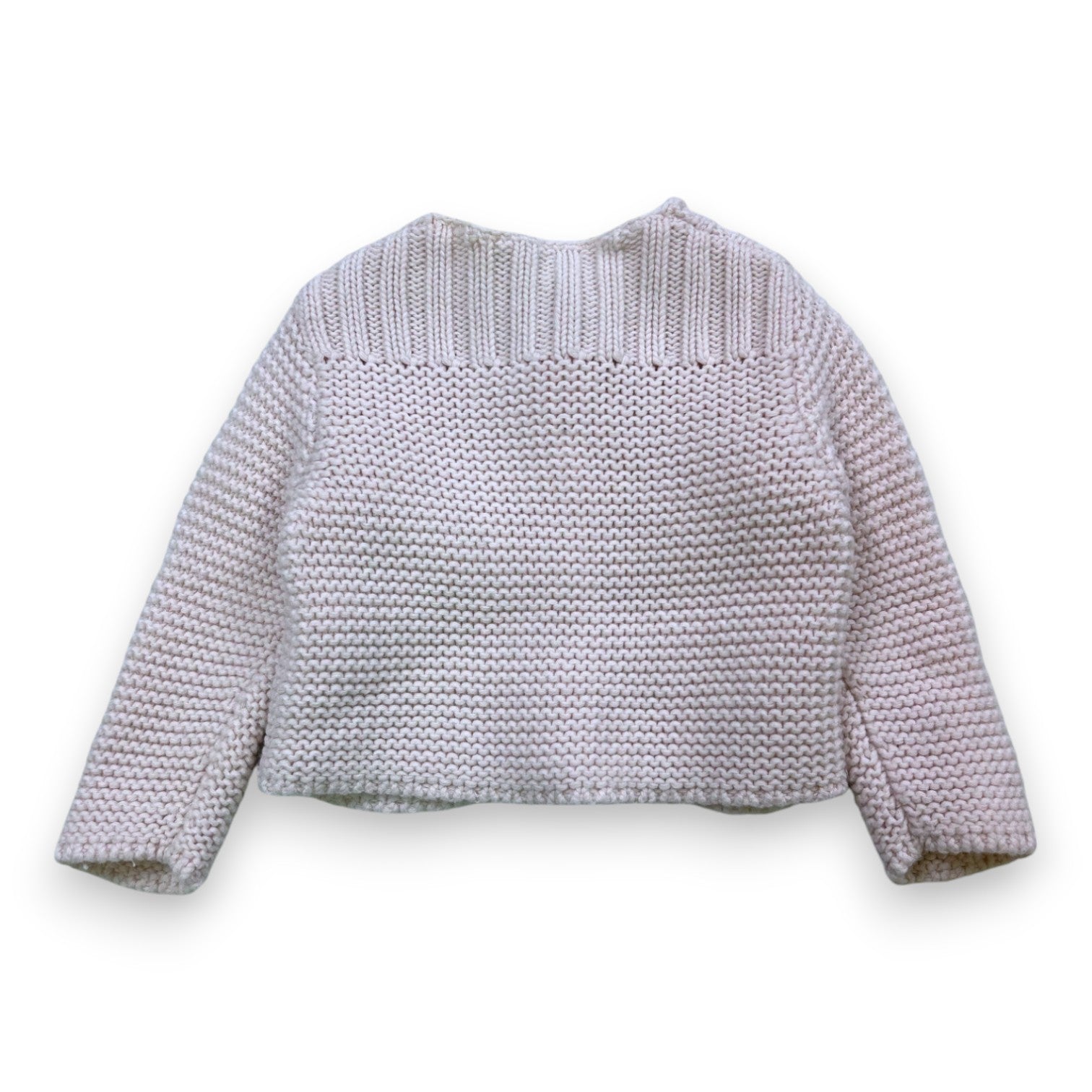 BONPOINT - Cardigan à boutons en laine rose - 6 mois