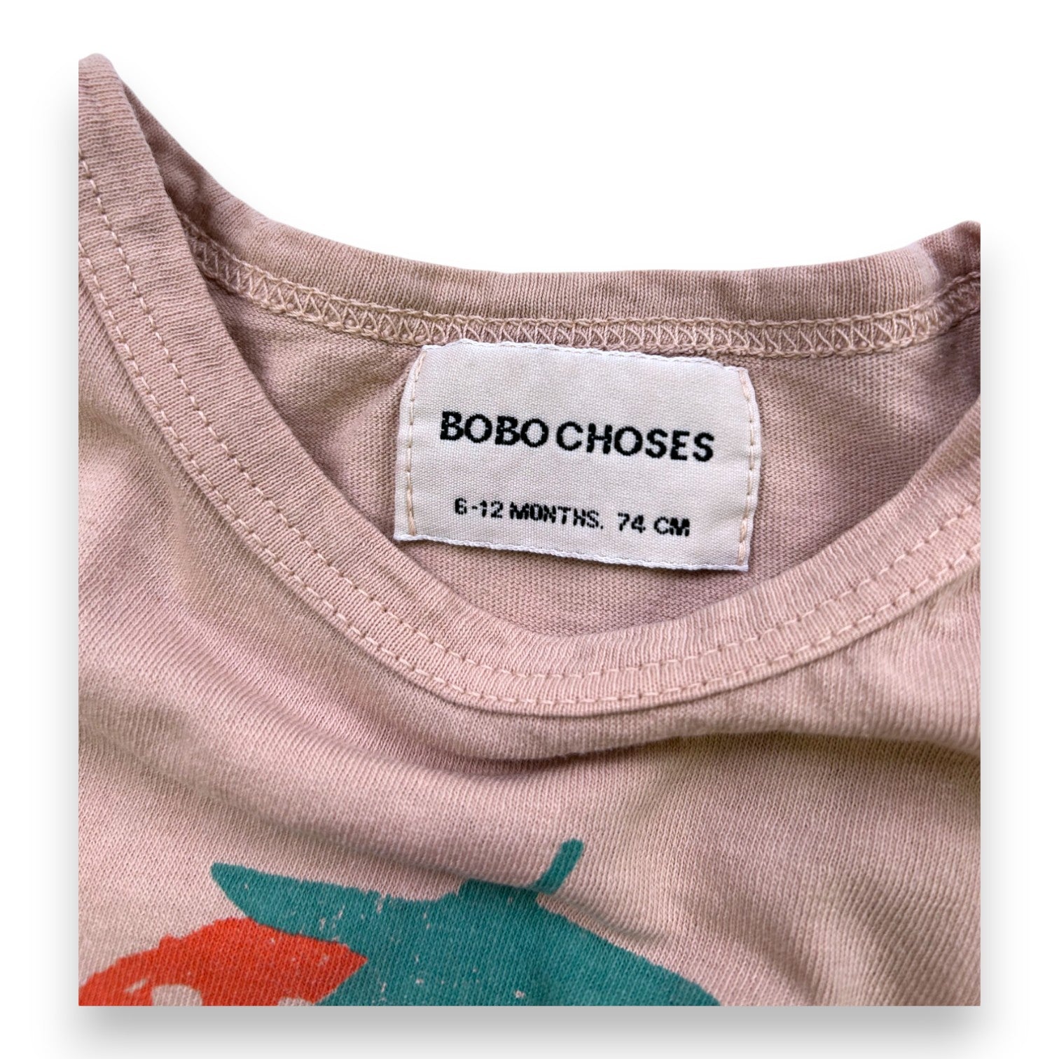 BOBO CHOSES - Body à manches courtes fraise rose - 6/12 mois