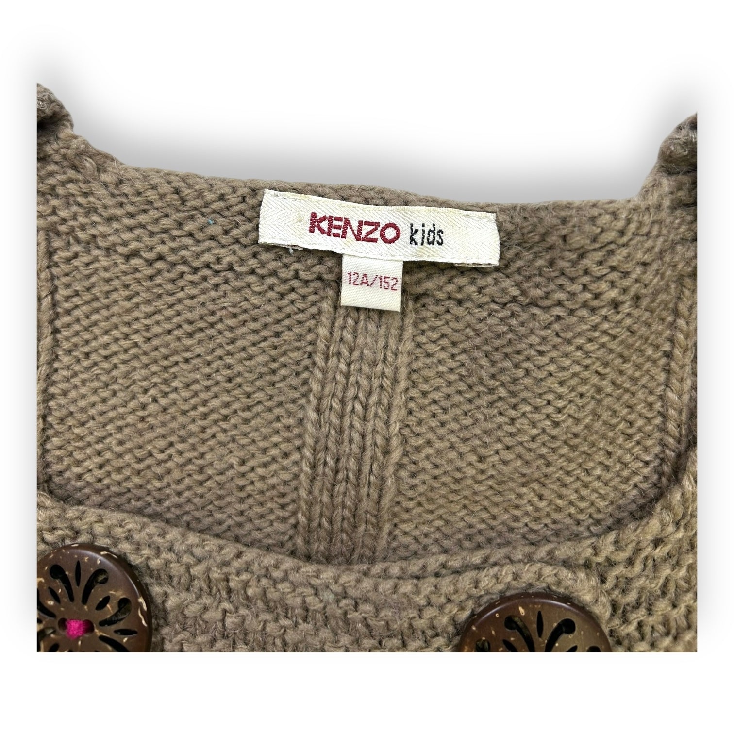 KENZO - PONCHO - MARRON - 12 ANS