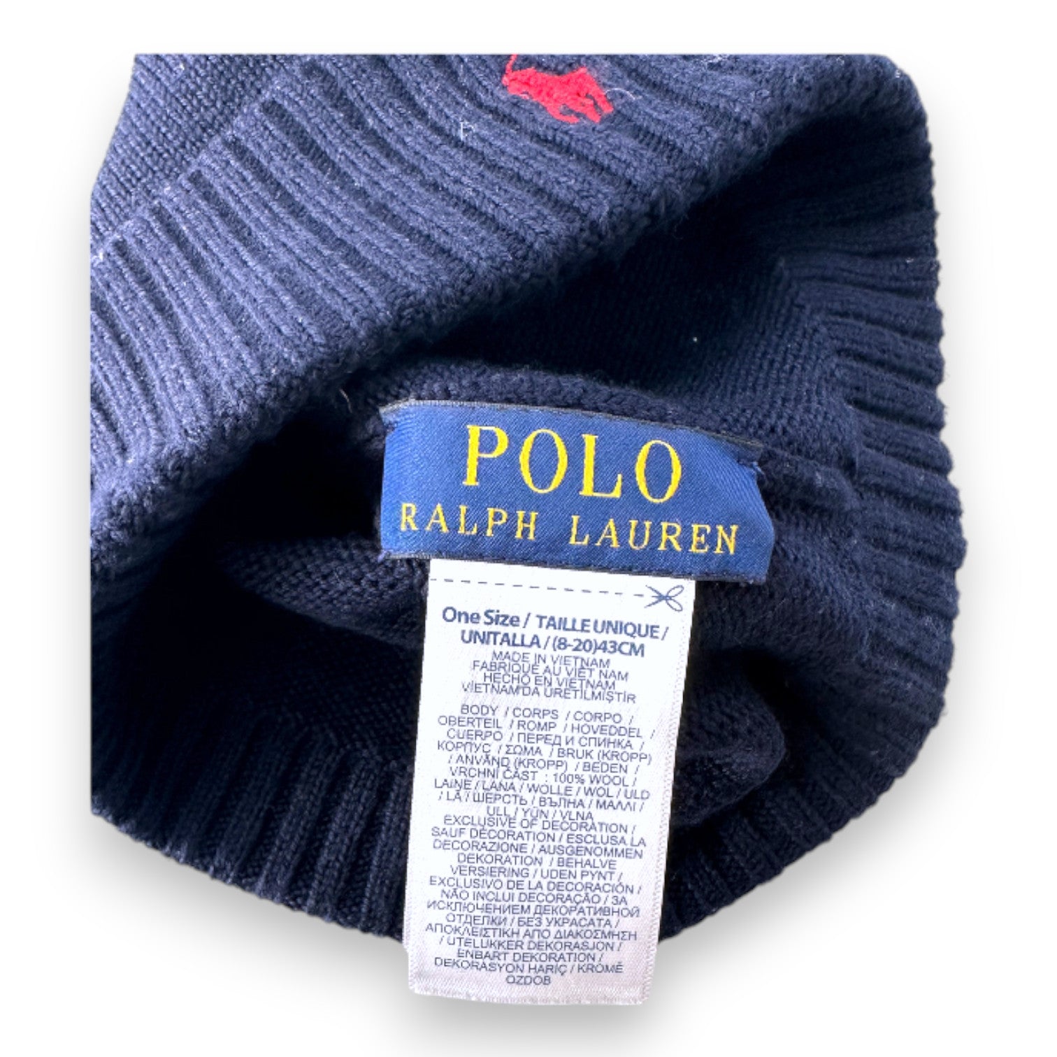 RALPH LAUREN - BONNET - BLEU - 4 ANS