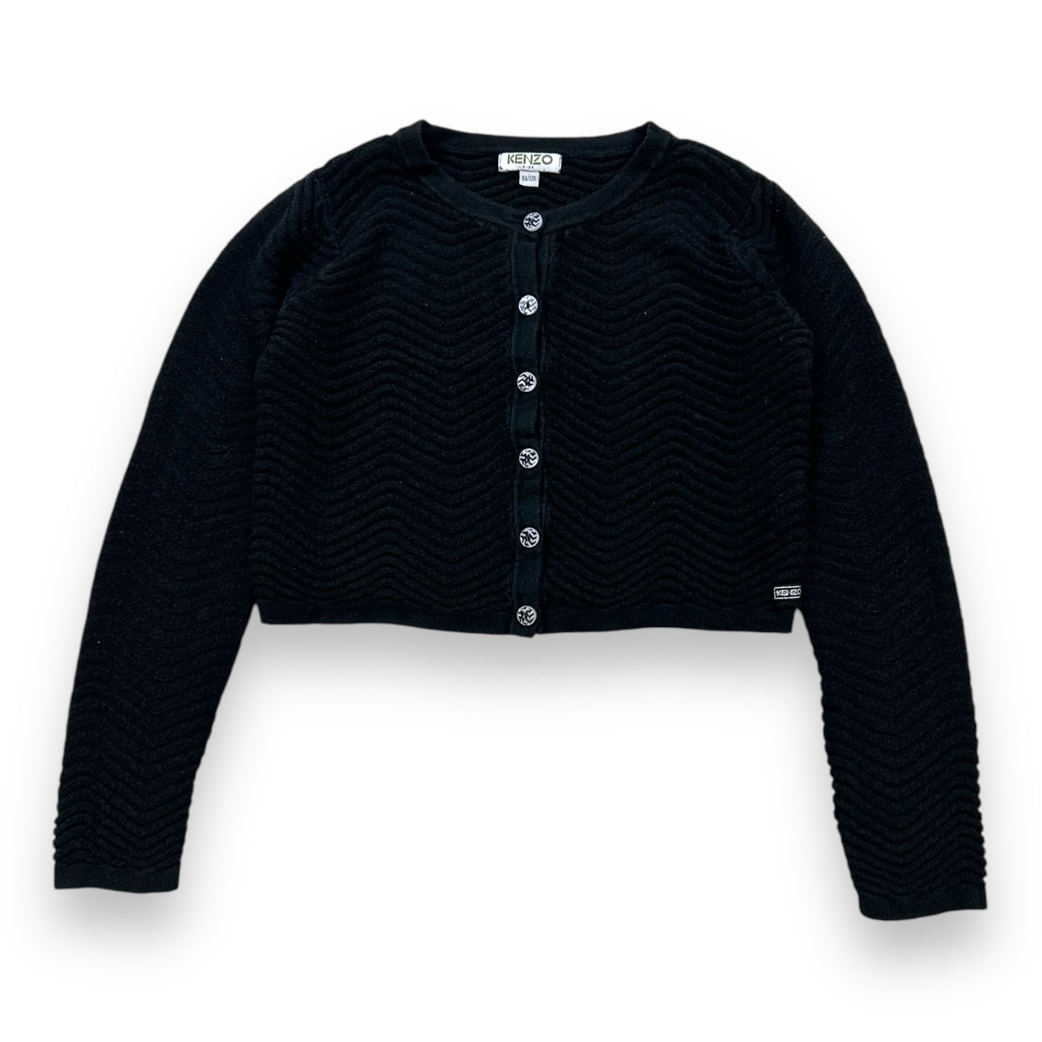 KENZO - CARDIGAN - NOIR - 8 ANS