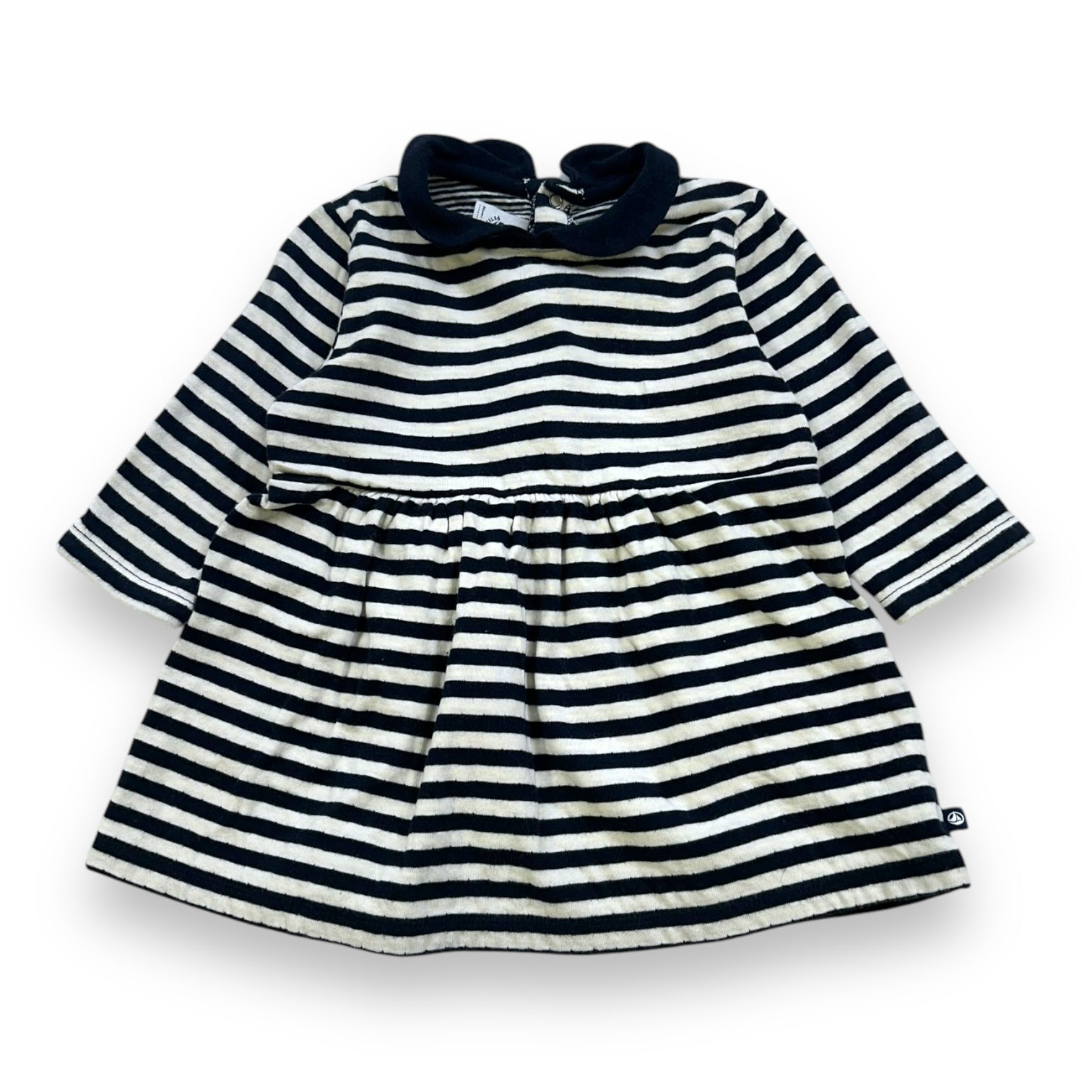 PETIT BATEAU - ROBE - BLEU, BLANC - 6 MOIS