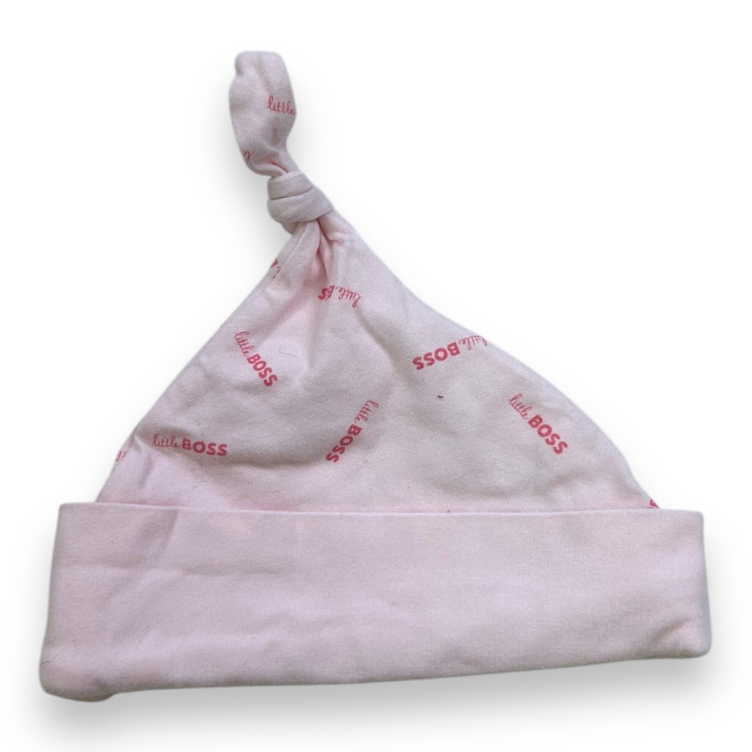 HUGO BOSS - BONNET - ROSE - 3 MOIS