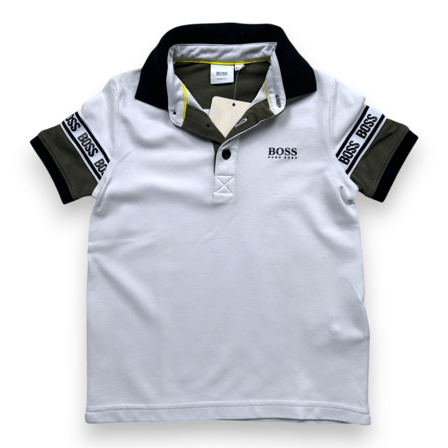 HUGO BOSS - POLO - BLANC, NOIR - 6 ANS