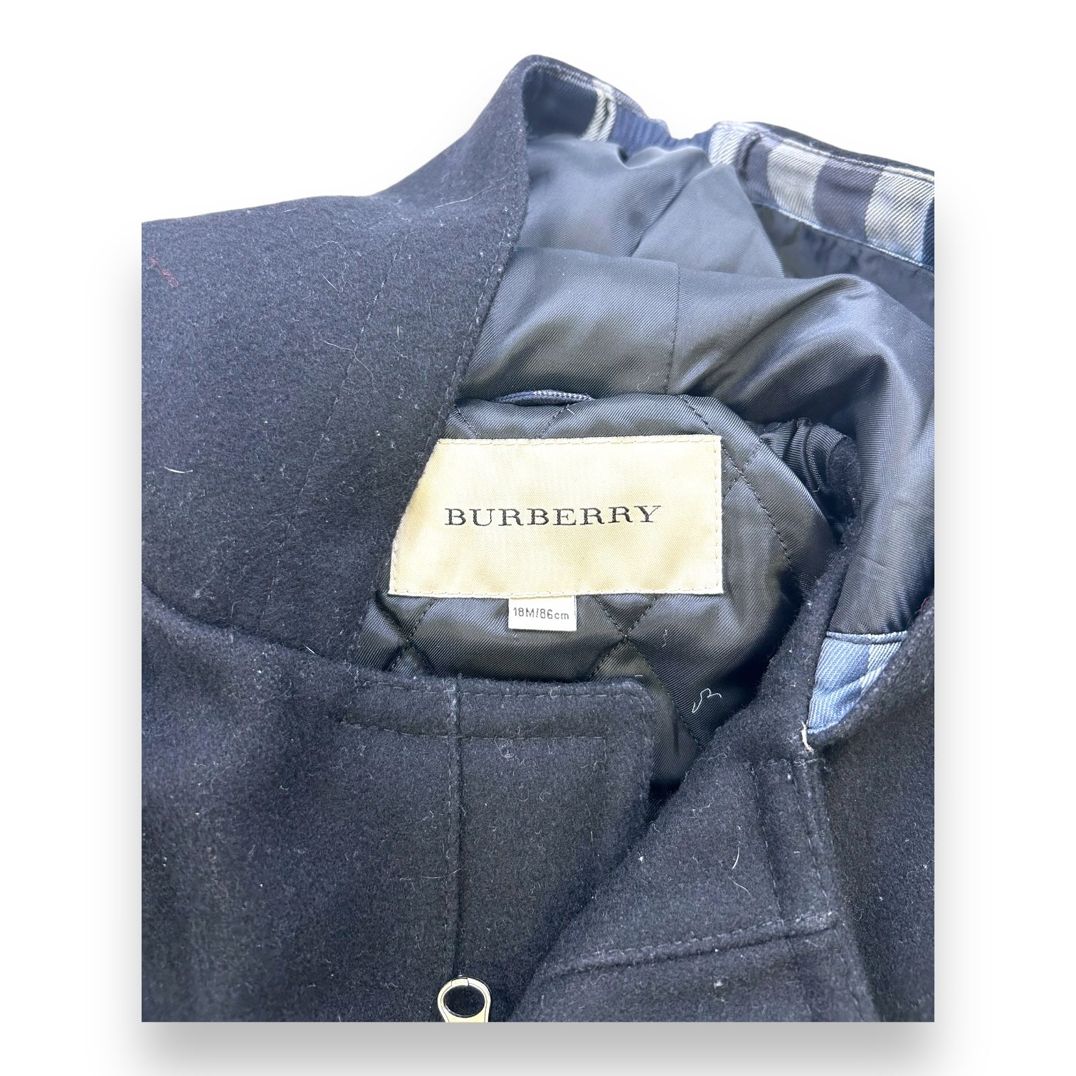 BURBERRY - MANTEAU - NOIR - 18 MOIS