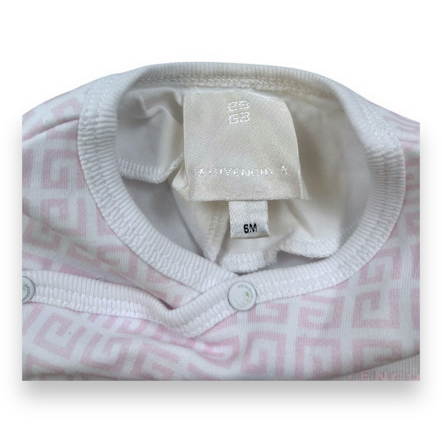 GIVENCHY - PYJAMA - BLANC, ROSE - 6 MOIS