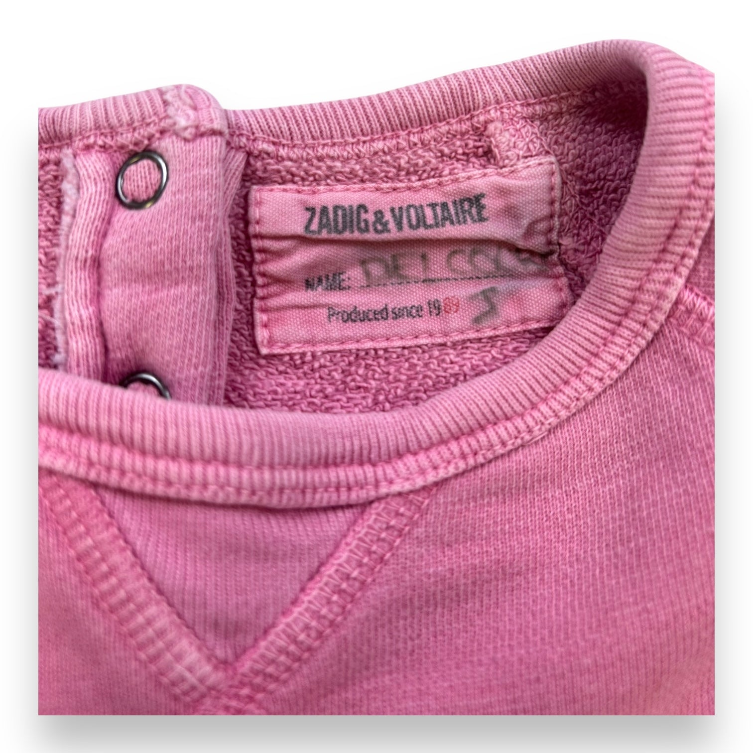 ZADIG & VOLTAIRE - SWEAT - ROSE - 3 ANS