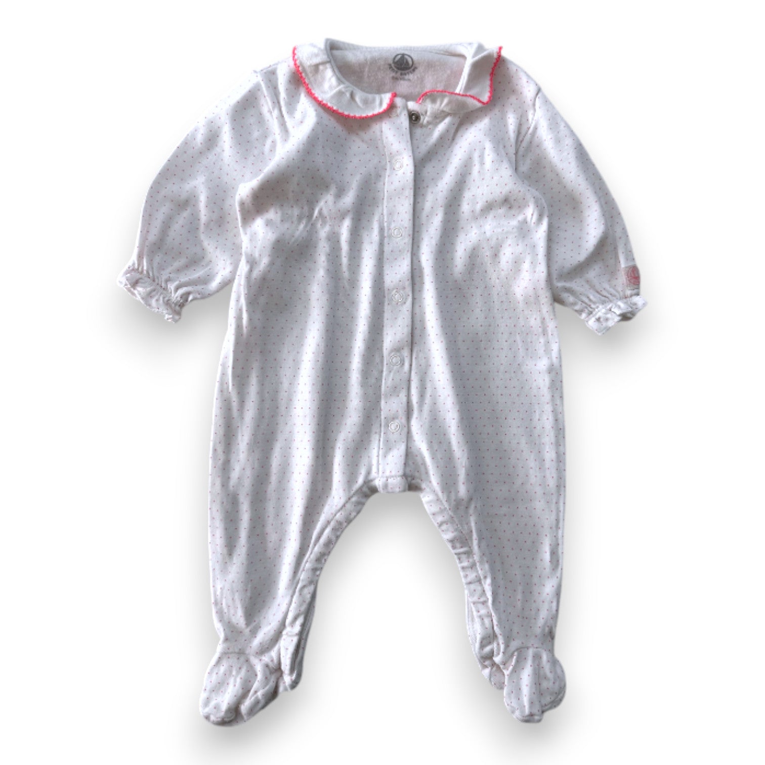 PETIT BATEAU - PYJAMA - BLANC, ROSE - 3 MOIS