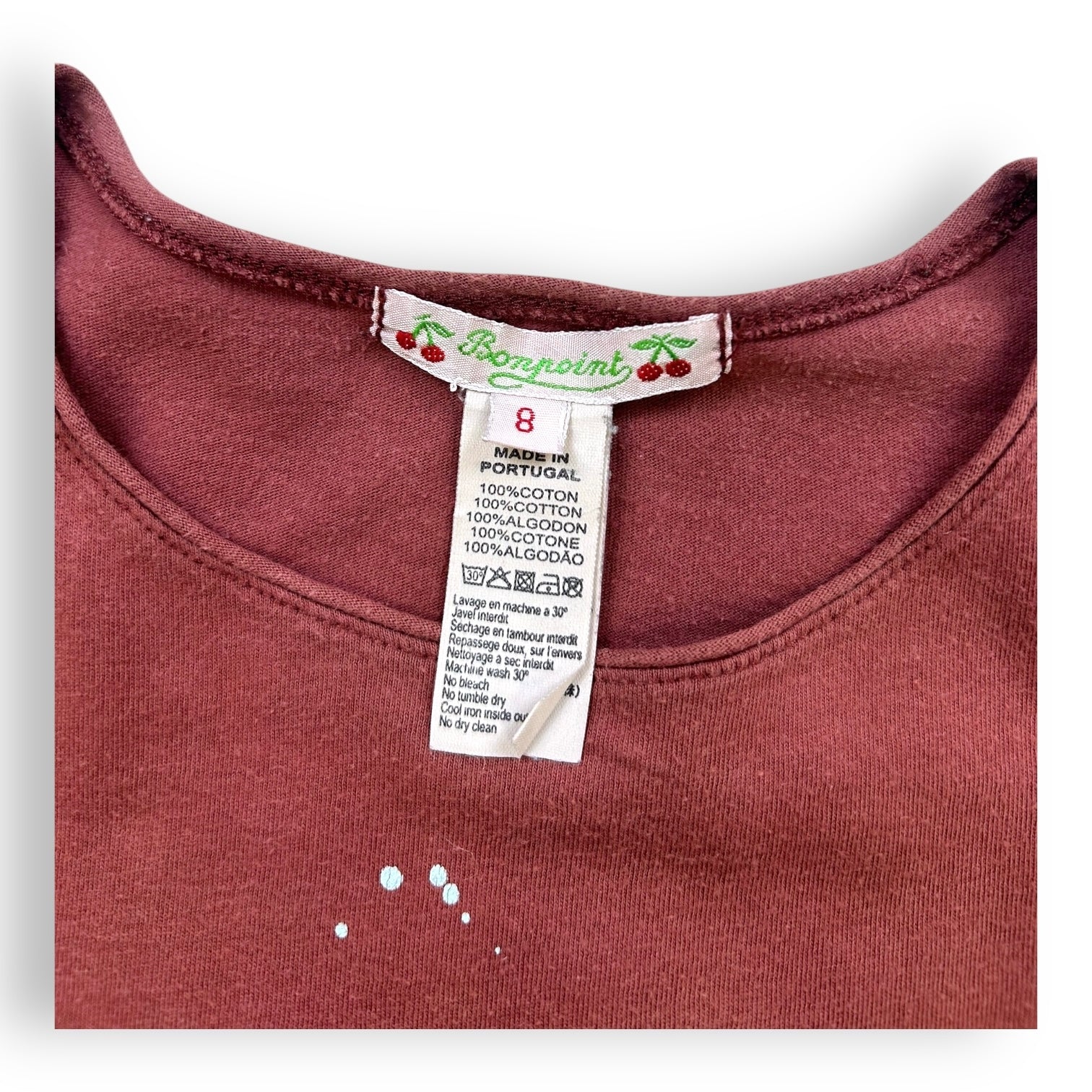 BONPOINT - T-SHIRT - ROUGE - 8 ANS