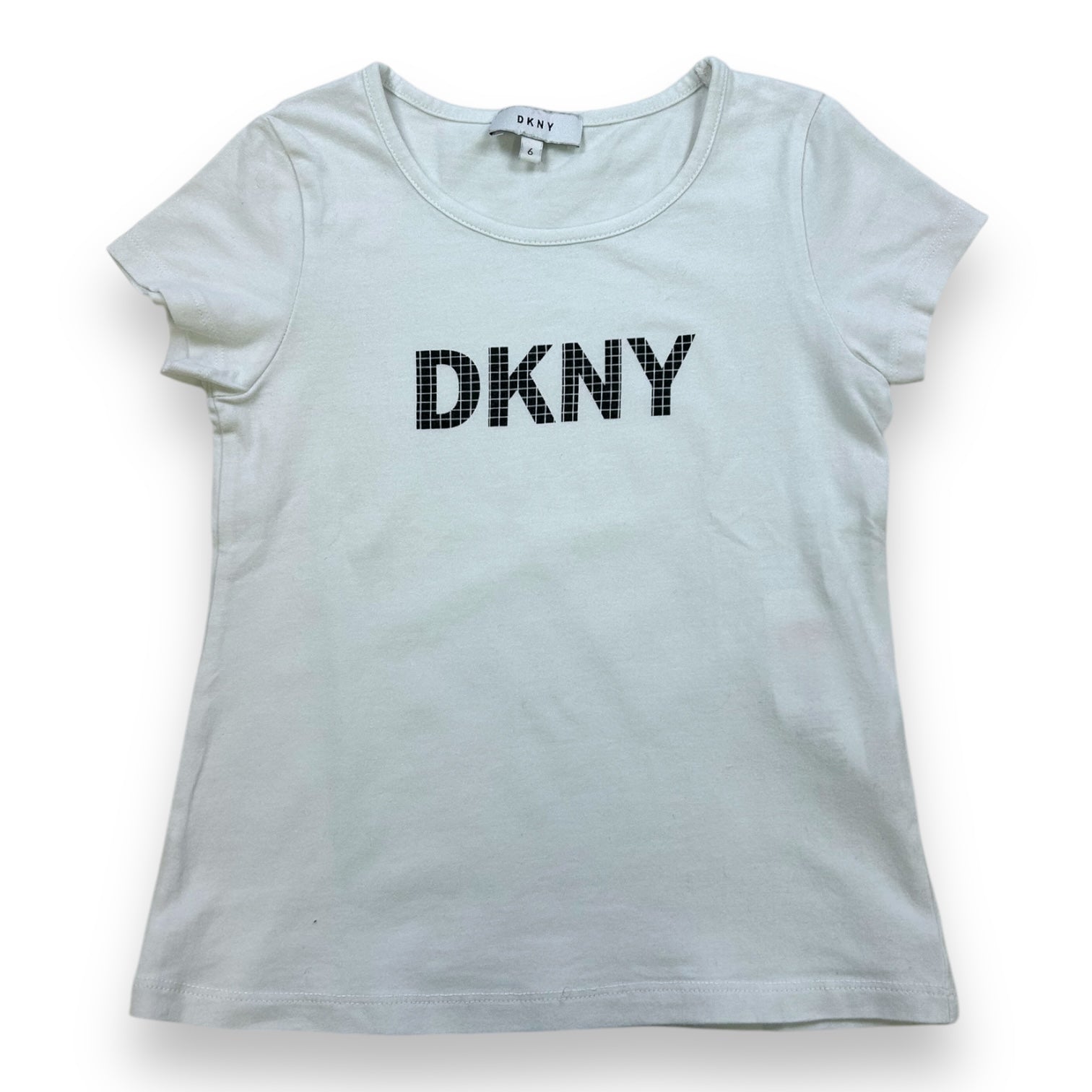 DKNY - T-SHIRT - BLANC - 6 ANS