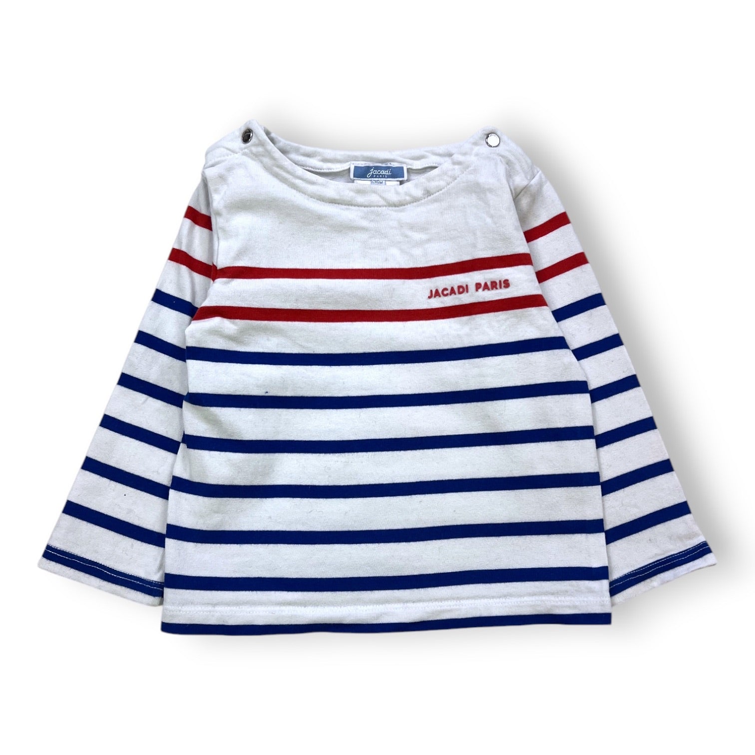 JACADI - T-SHIRT - BLANC, BLEU - 3 ANS