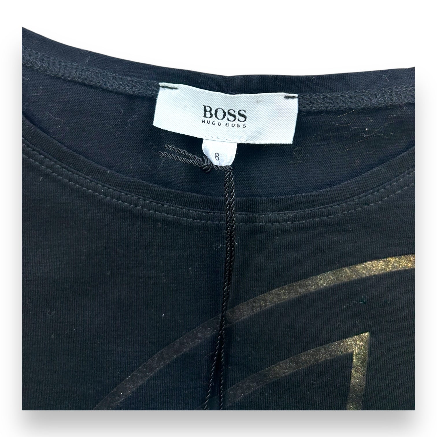 HUGO BOSS - T-SHIRT - NOIR - 8 ANS