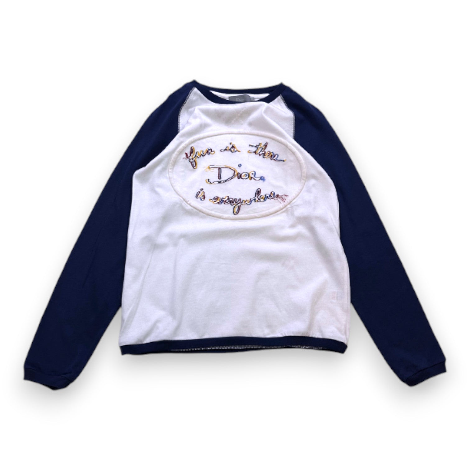 DIOR - T-SHIRT BLANC, BLEU - 10 ANS