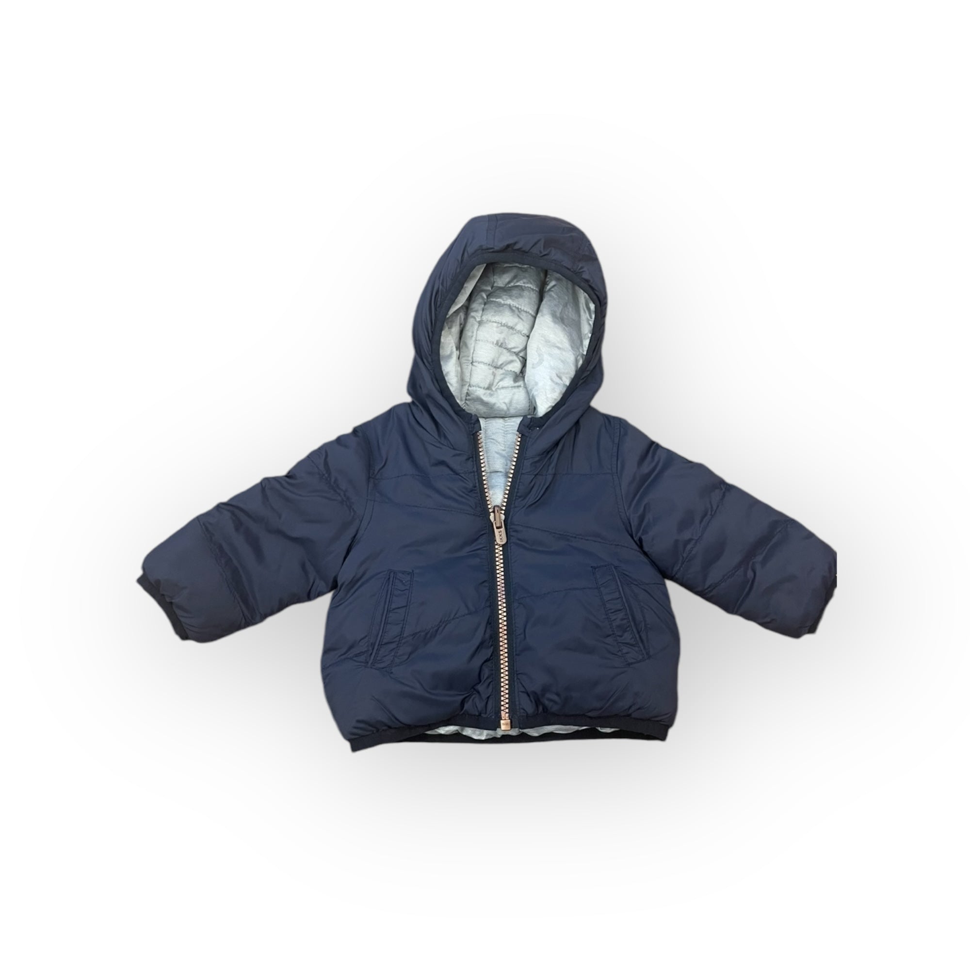 IKKS - MANTEAU BLEU, GRIS - 6 MOIS