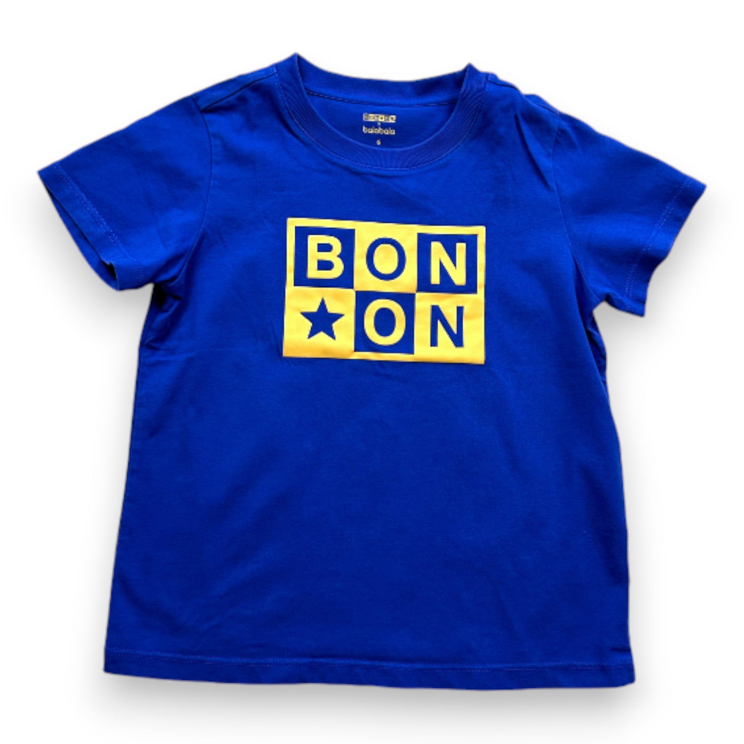 BONTON - T-SHIRT - BLEU, JAUNE - 6 ANS