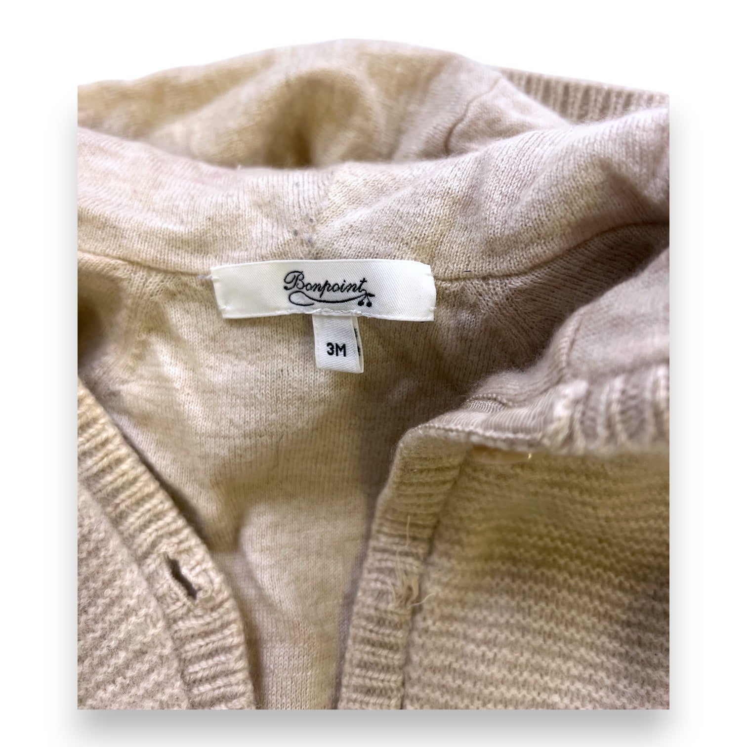 BONPOINT - VESTE - BEIGE - 3 MOIS