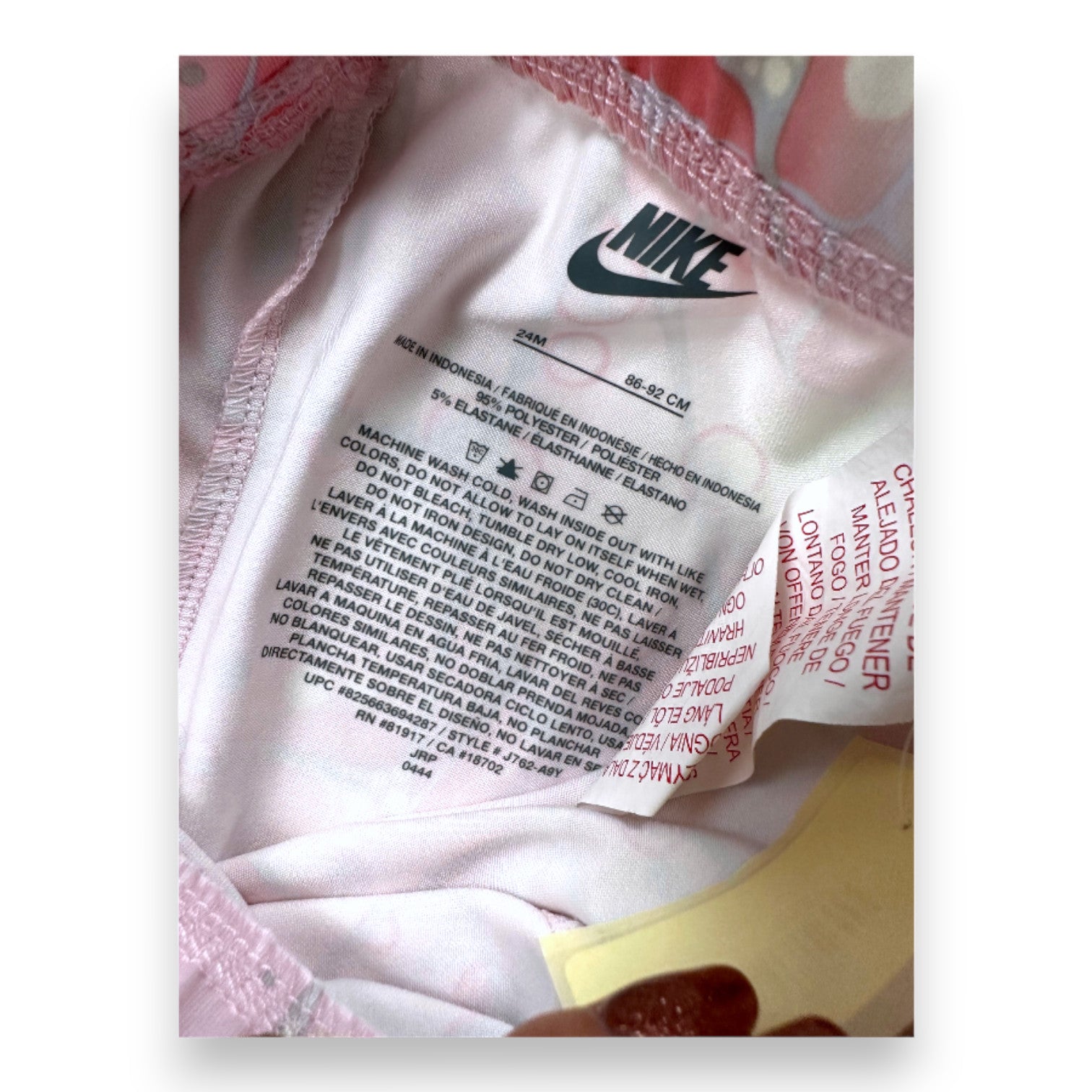 NIKE - Legging rose à motifs - 2 ans