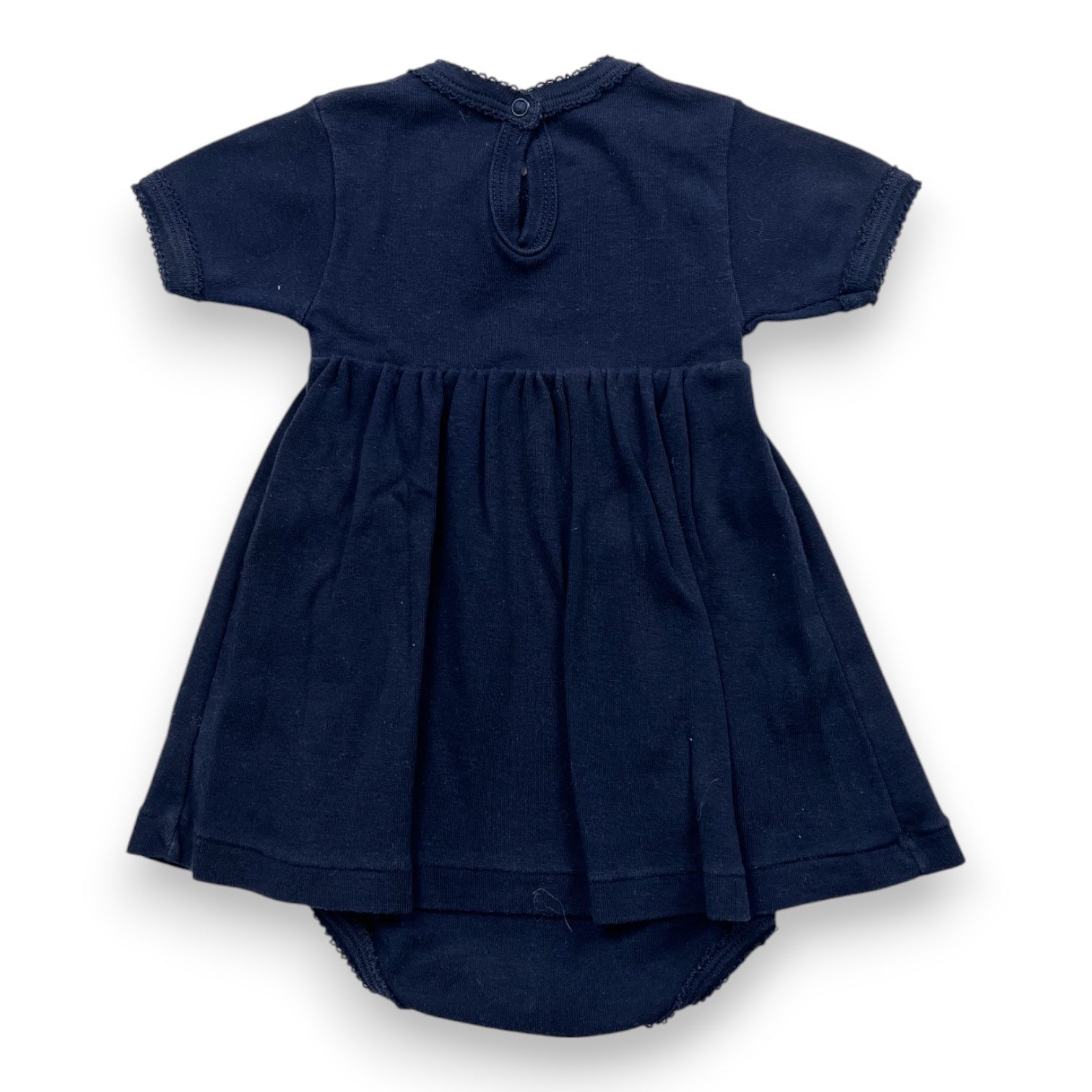 PETIT BATEAU - ROBE - BLEU - 6 MOIS