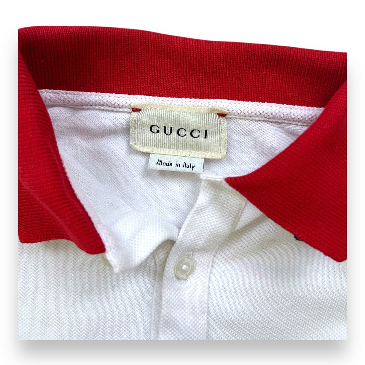 GUCCI - BARBOTEUSE - BLANC, ROUGE - 9 MOIS