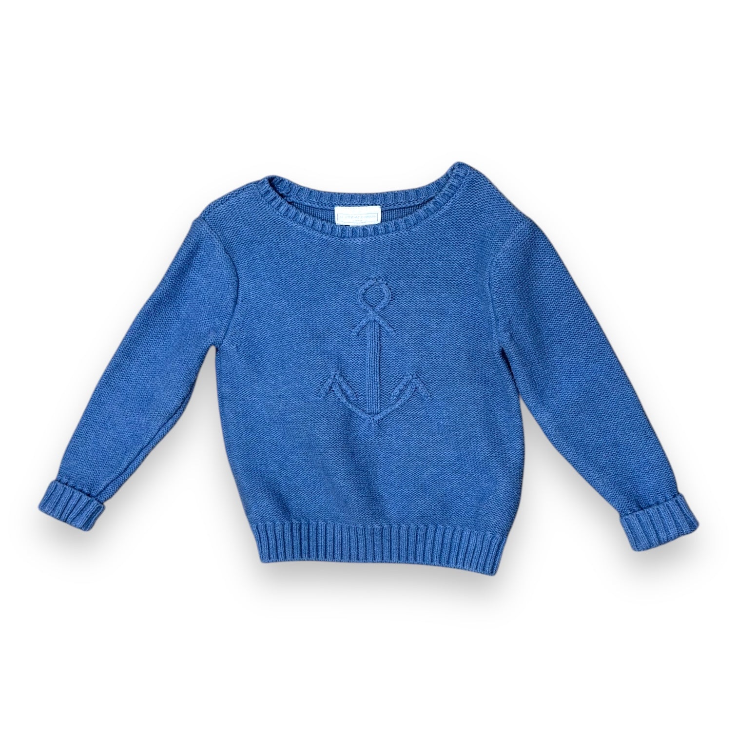 THE LITTLE WHITE COMPANY - Pull bleu à manches longues - 2 ans