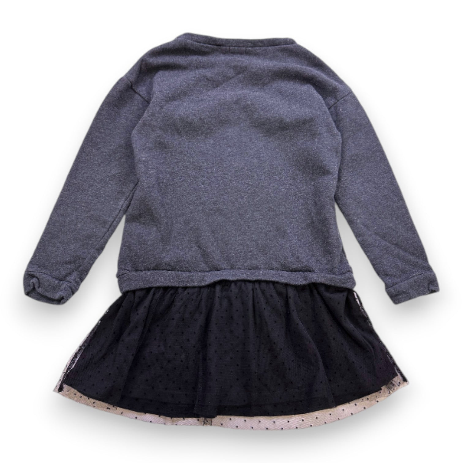 IKKS - ROBE GRIS - 8 ANS