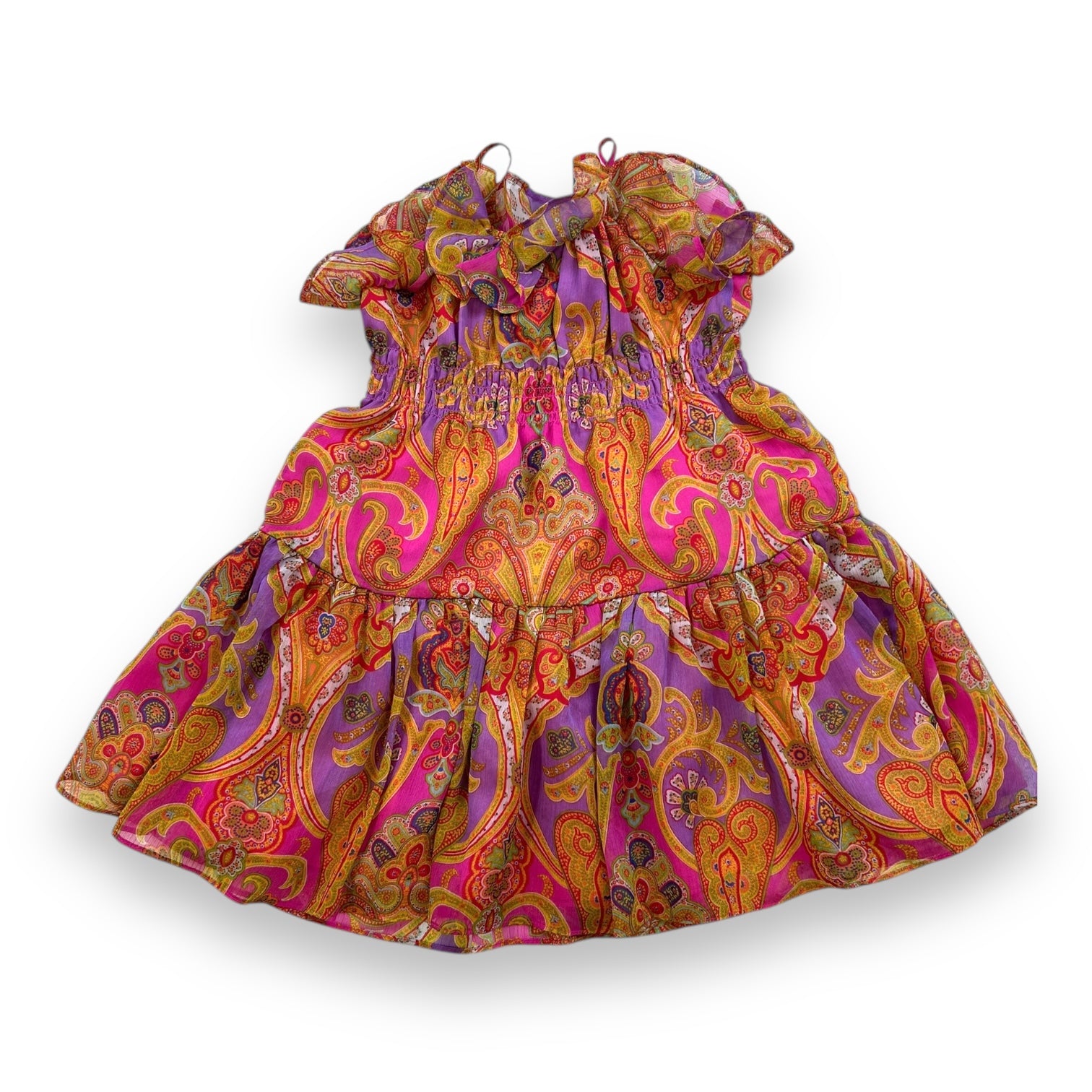 RALPH LAUREN - ROBE - ORANGE, ROSE - 3 ANS