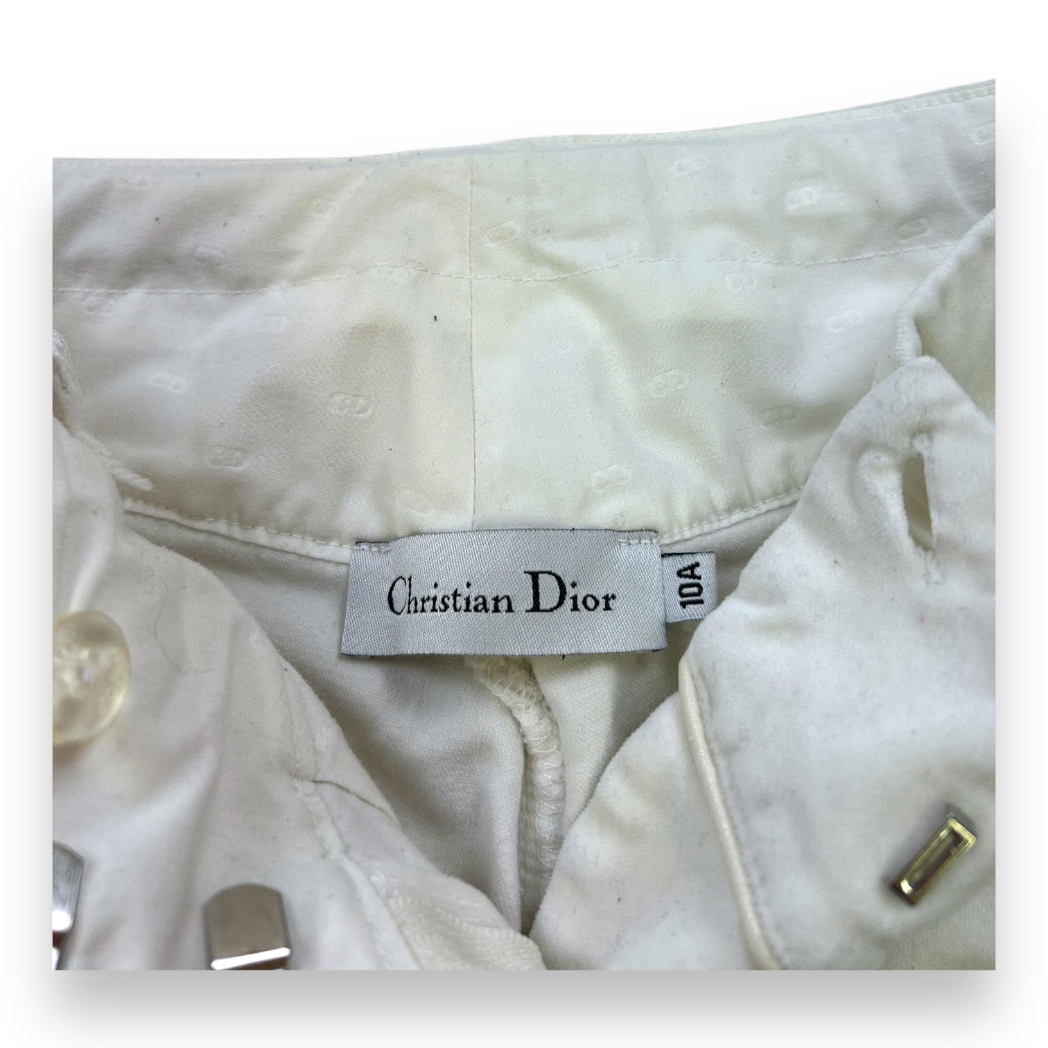 DIOR - PANTALON - BLANC - 10 ANS