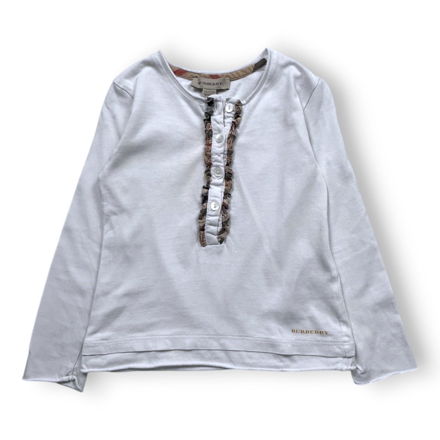 BURBERRY - T-SHIRT - BLANC - 4 ANS