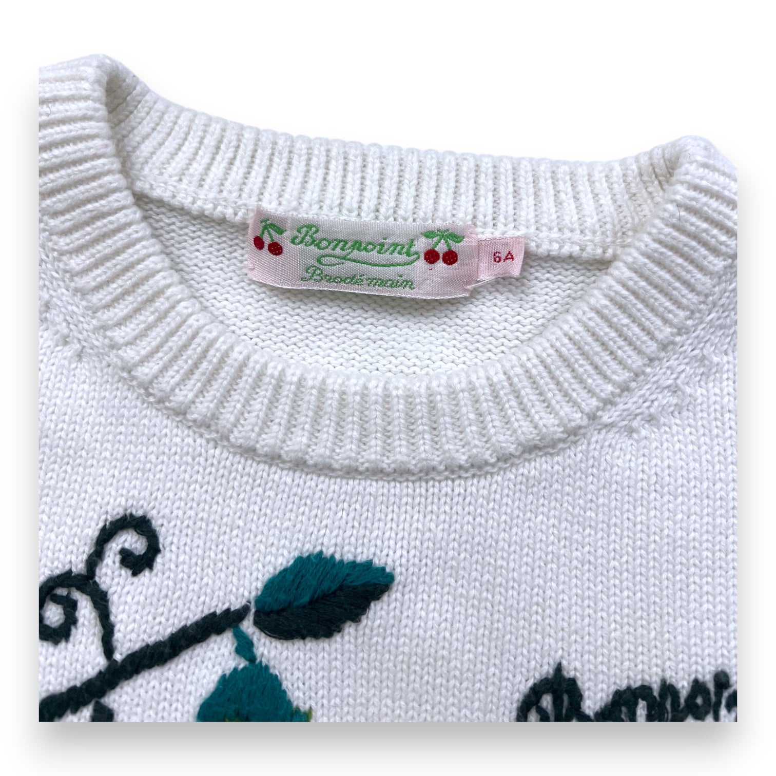 BONPOINT - PULL - BLANC - 6 ANS