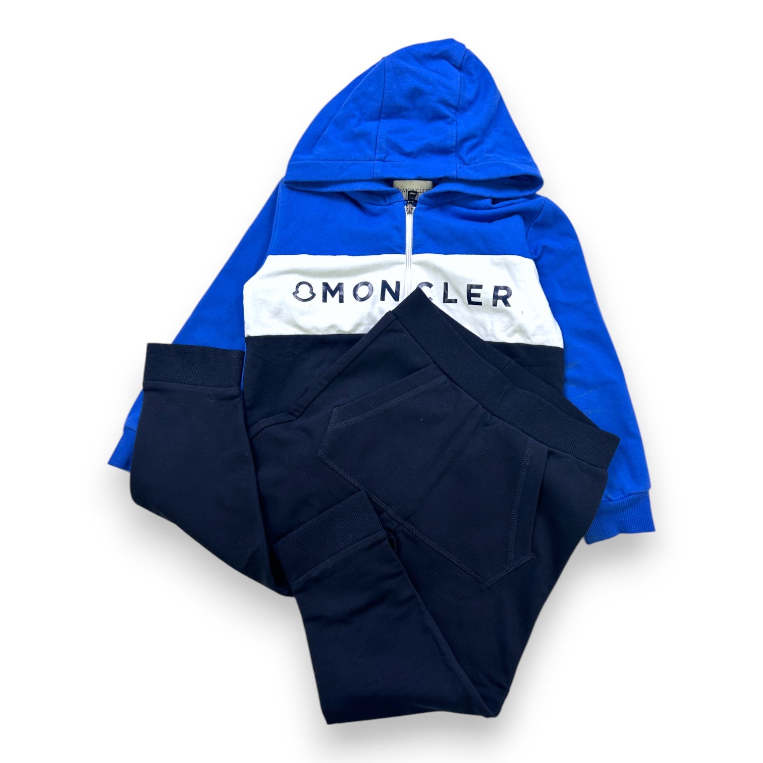 MONCLER - ENSEMBLE SURVÊTEMENT - BLEU, BLANC - 3 ANS