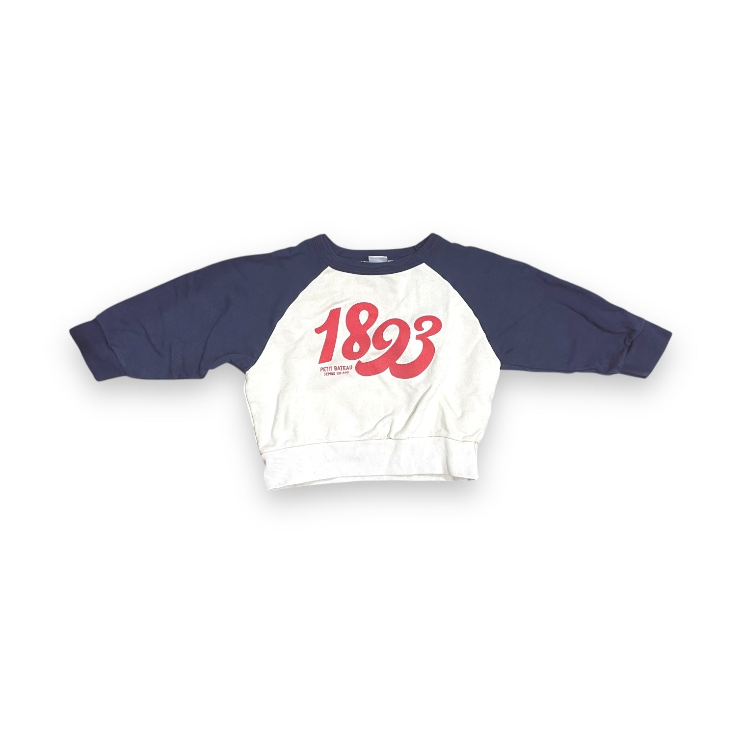 PETIT BATEAU - SWEAT - BLANC, BLEU - 3 ANS