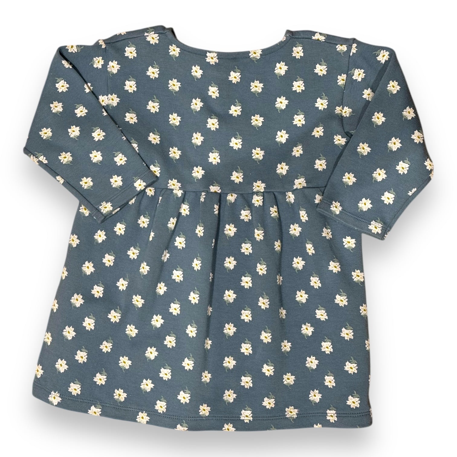 PETIT BATEAU - Robe bleue à fleurs - 18 mois