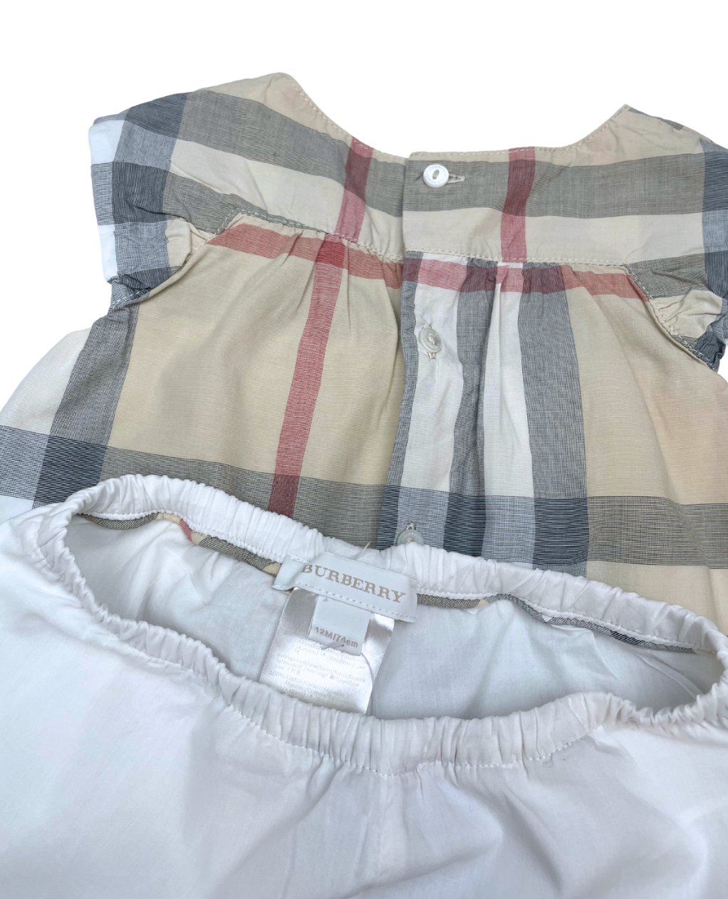 BURBERRY - Robe & bloomer à carreaux - 12 mois