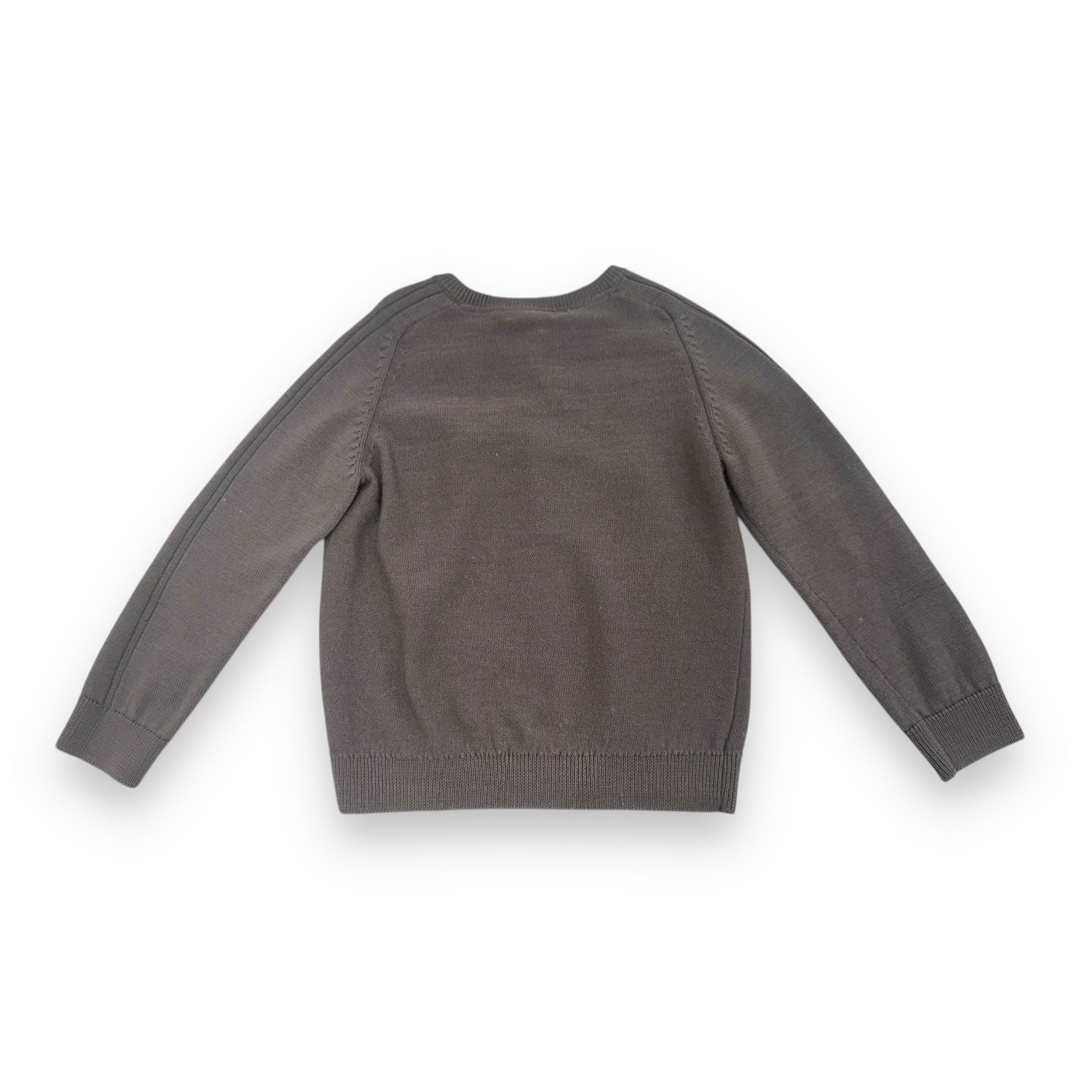 BONPOINT - Pull marron à manches longues en laine - 3 ans