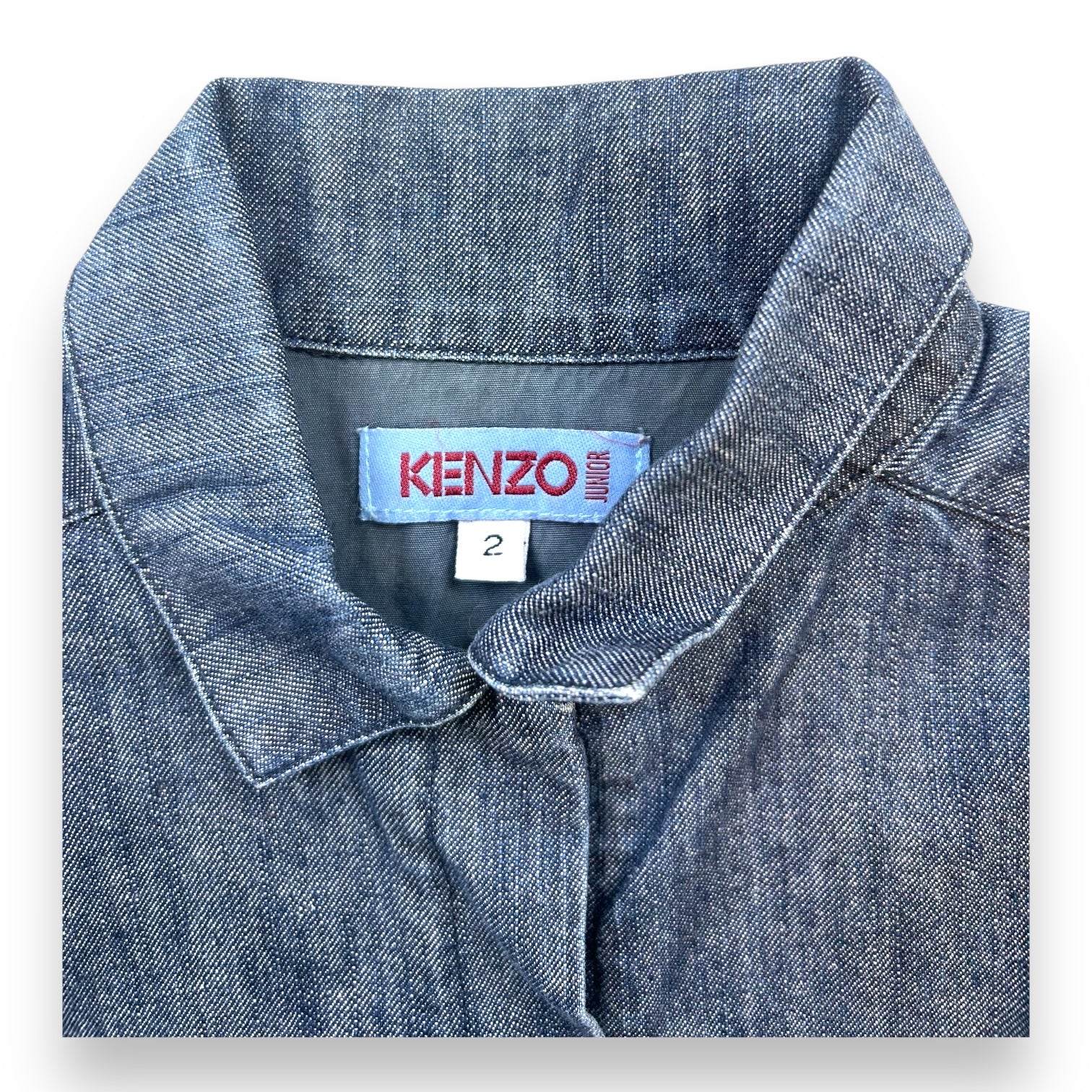 KENZO - VESTE EN JEAN - BLEU, ROSE - 24 MOIS