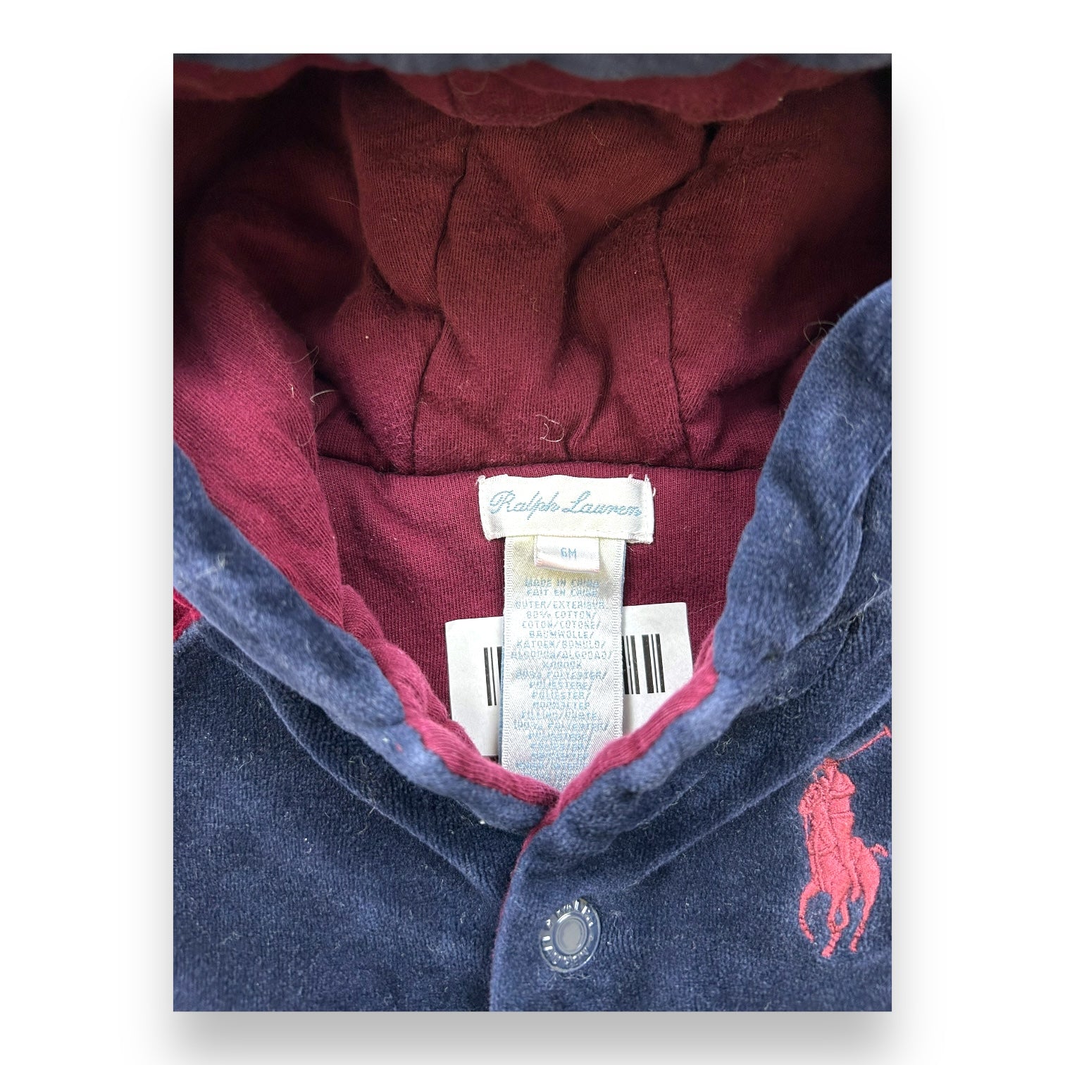 RALPH LAUREN - COMBIPILOTE - BLEU, ROUGE - 6 MOIS