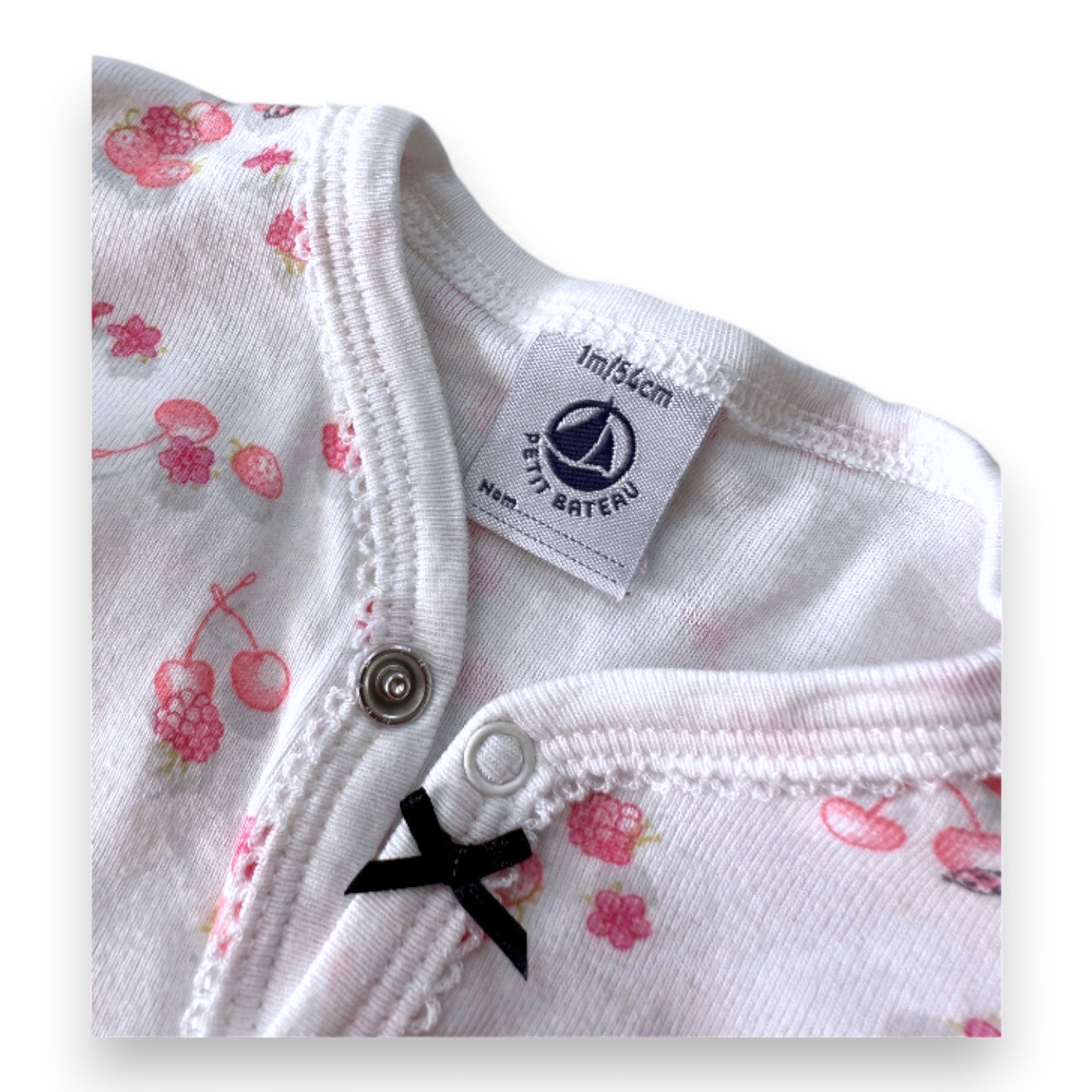 PETIT BATEAU - PYJAMA - BLANC, ROSE - 1 MOIS